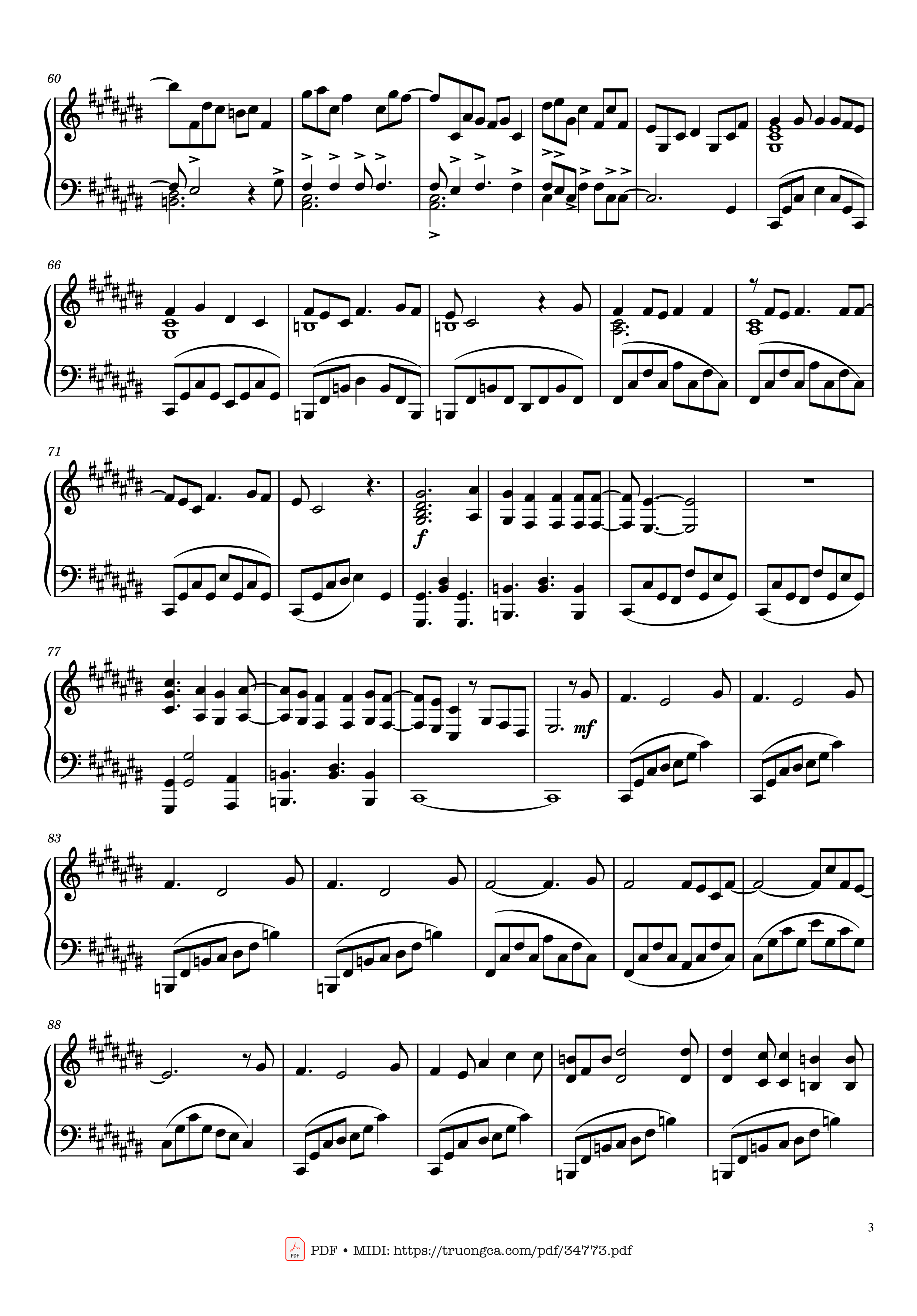 Page 3 of Sheet music PDF Piano Sweet Child o