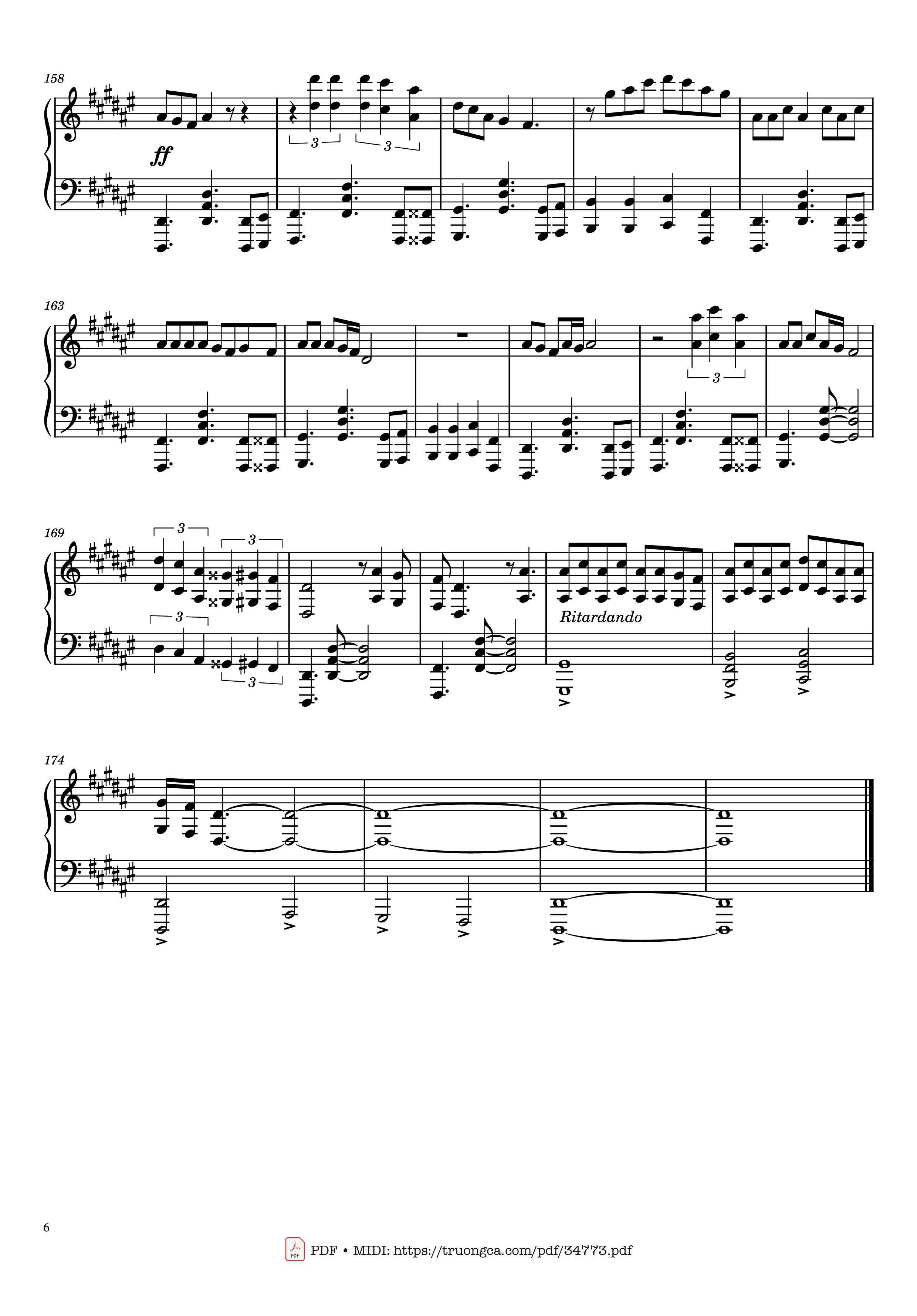 Page 6 of Sheet music PDF Piano Sweet Child o