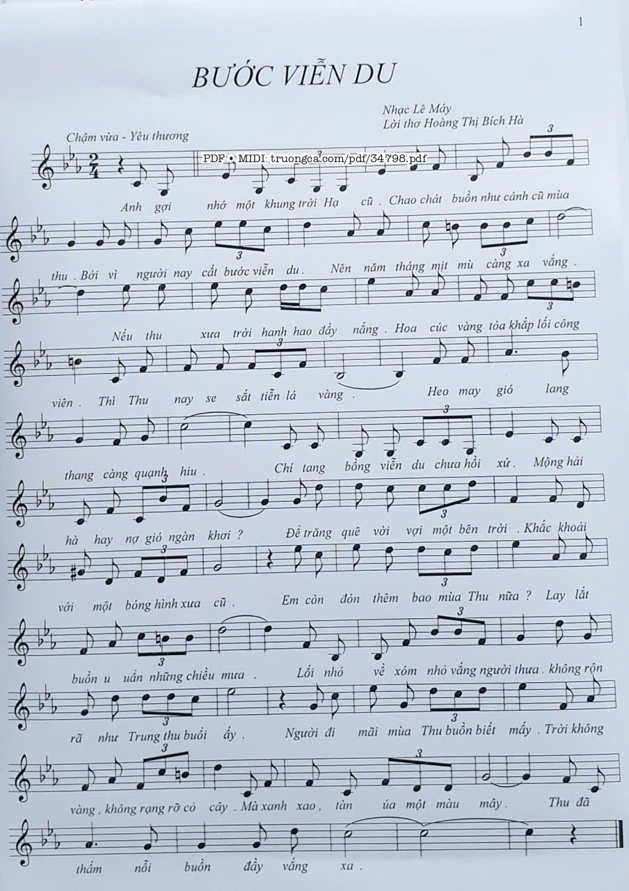 Bước viễn du - Lê Máy