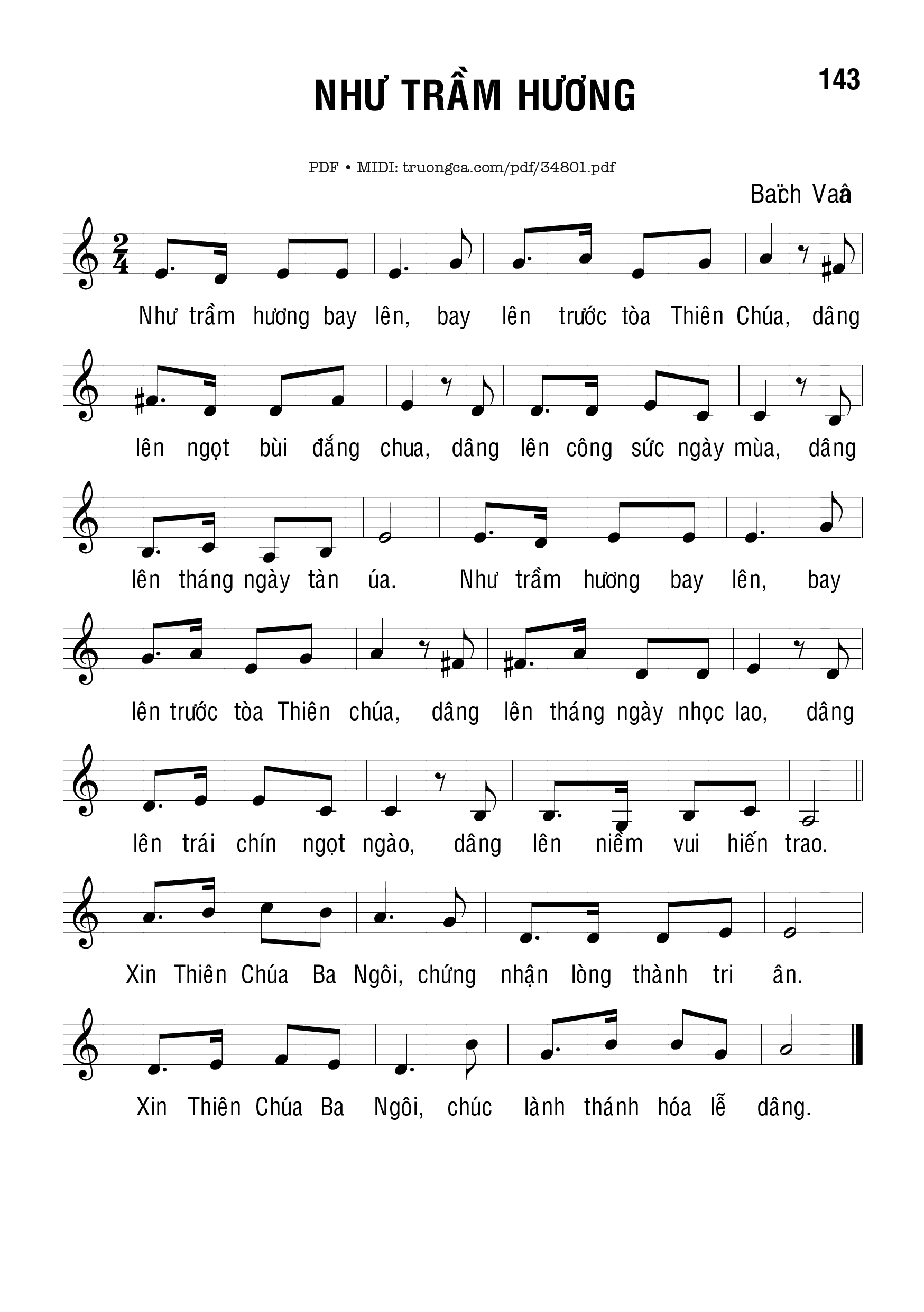 Sheet PDF of Như Trầm Hương