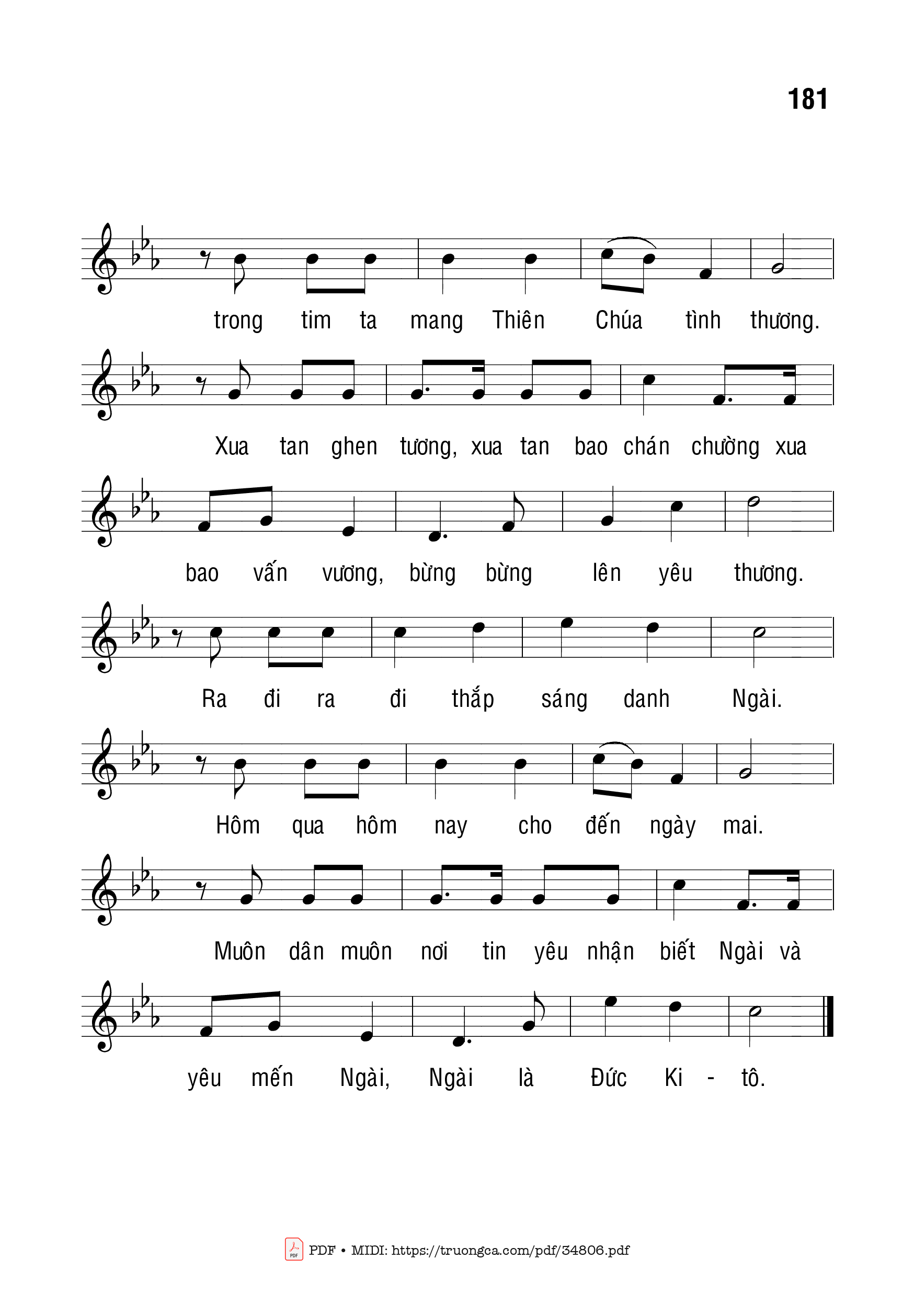 Page 2 of Sheet music PDF Theo Chúa Lên Đường - Bạch Vân