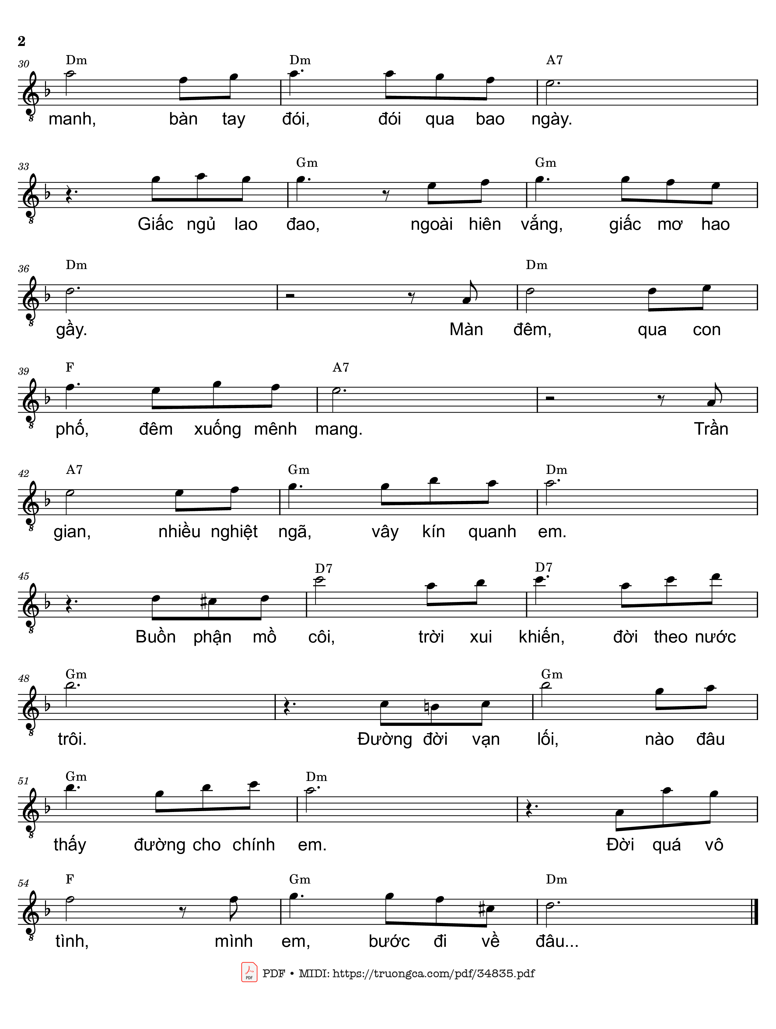 Page 2 of Sheet music PDF Mảnh đời - Trần Liêu