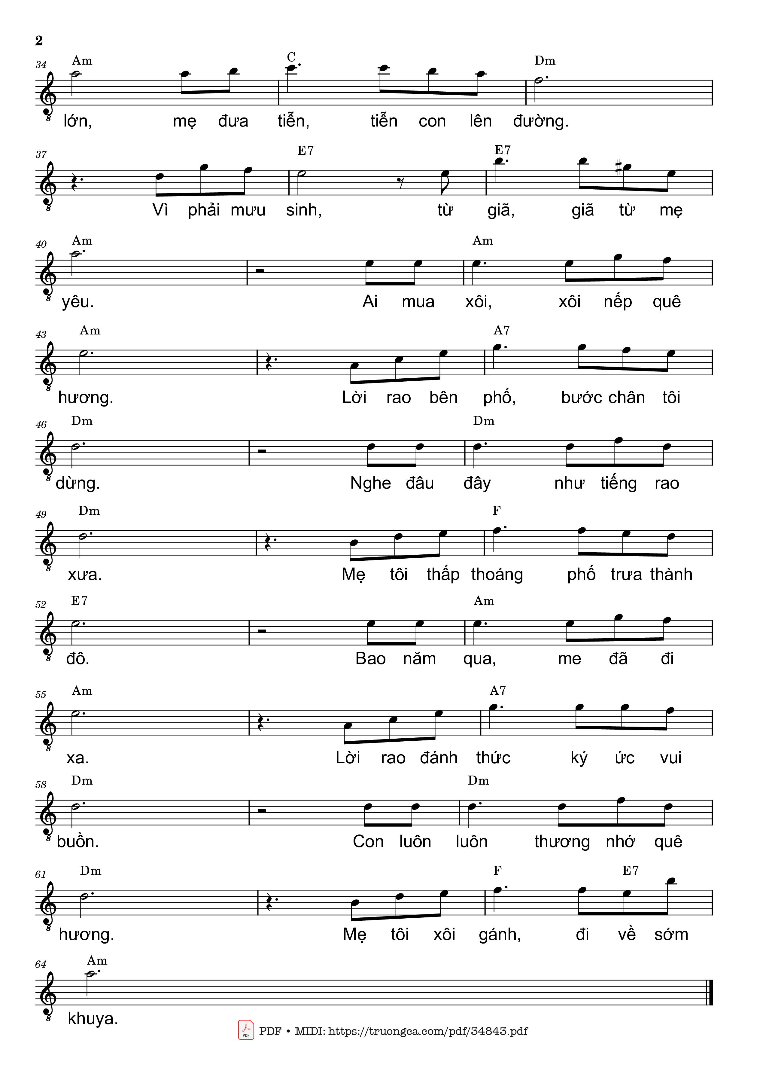 Page 2 of Sheet music PDF Gánh xôi - Trần Liêu