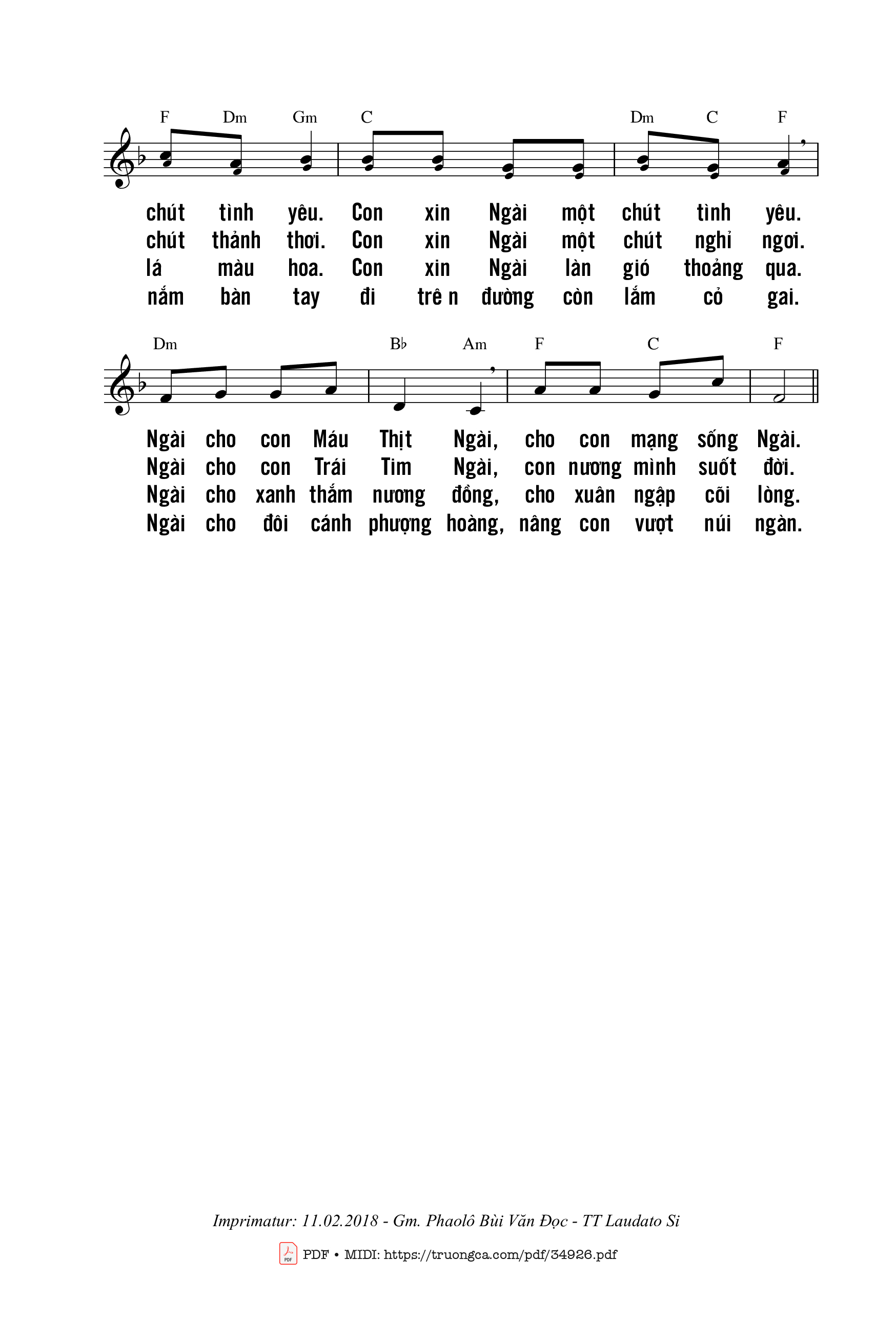 Page 2 of Sheet music PDF Bao Nhiêu Là Hồng Ân - Nguyễn Duy