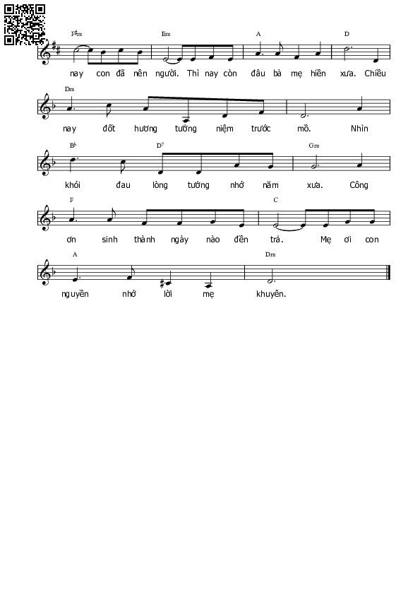 Page 2 of Sheet music PDF Mẹ tôi - Nhị Hà