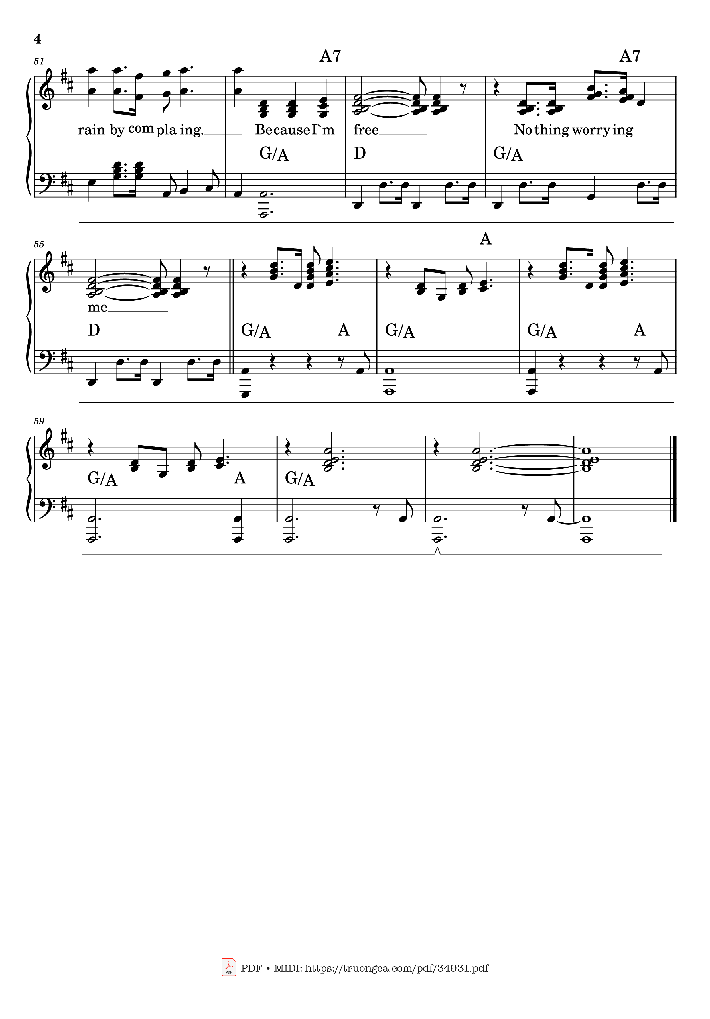Page 4 of Sheet music PDF Raindrops keep falling on my head Piano - Burt Bacharach
