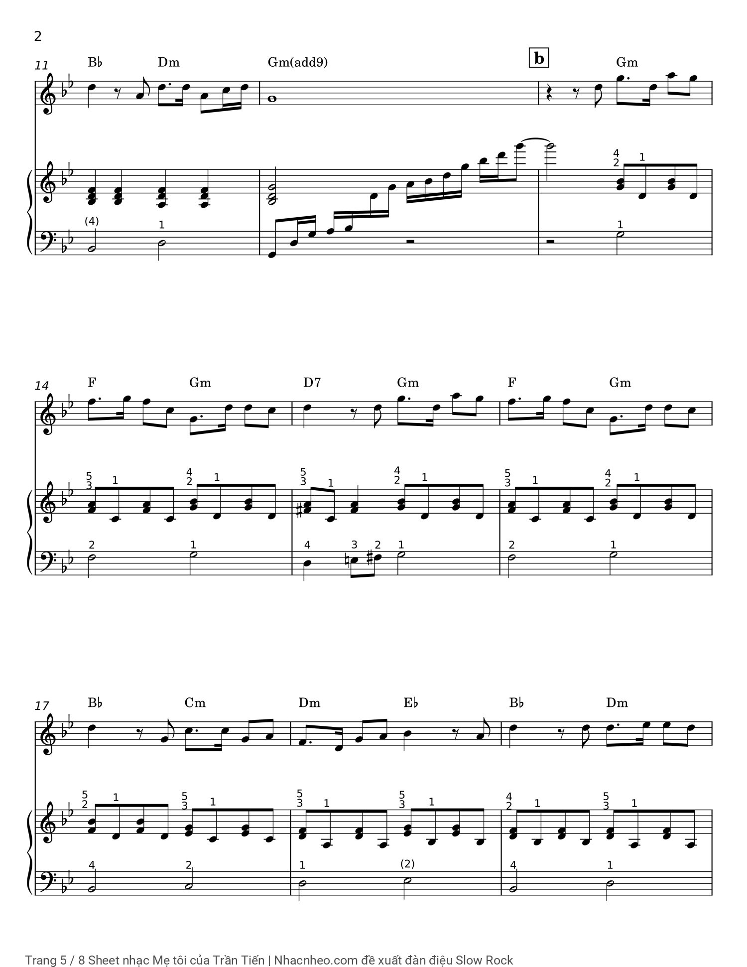 Page 5 of Sheet music PDF Piano Mẹ tôi - Trần Tiến