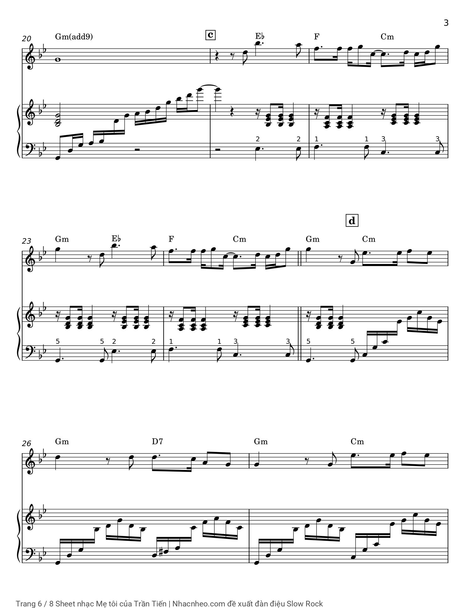 Page 6 of Sheet music PDF Piano Mẹ tôi - Trần Tiến