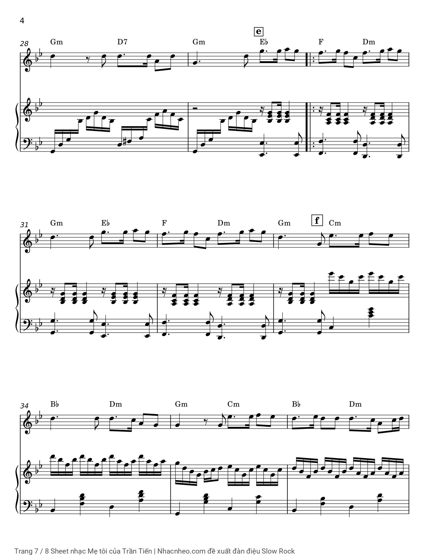 Page 7 of Sheet music PDF Piano Mẹ tôi - Trần Tiến