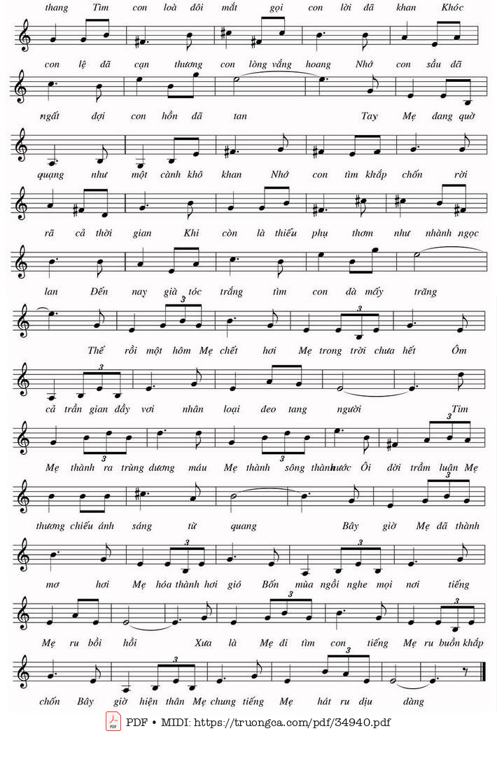 Page 2 of Sheet music PDF Đạo Ca 4 - Phạm Duy