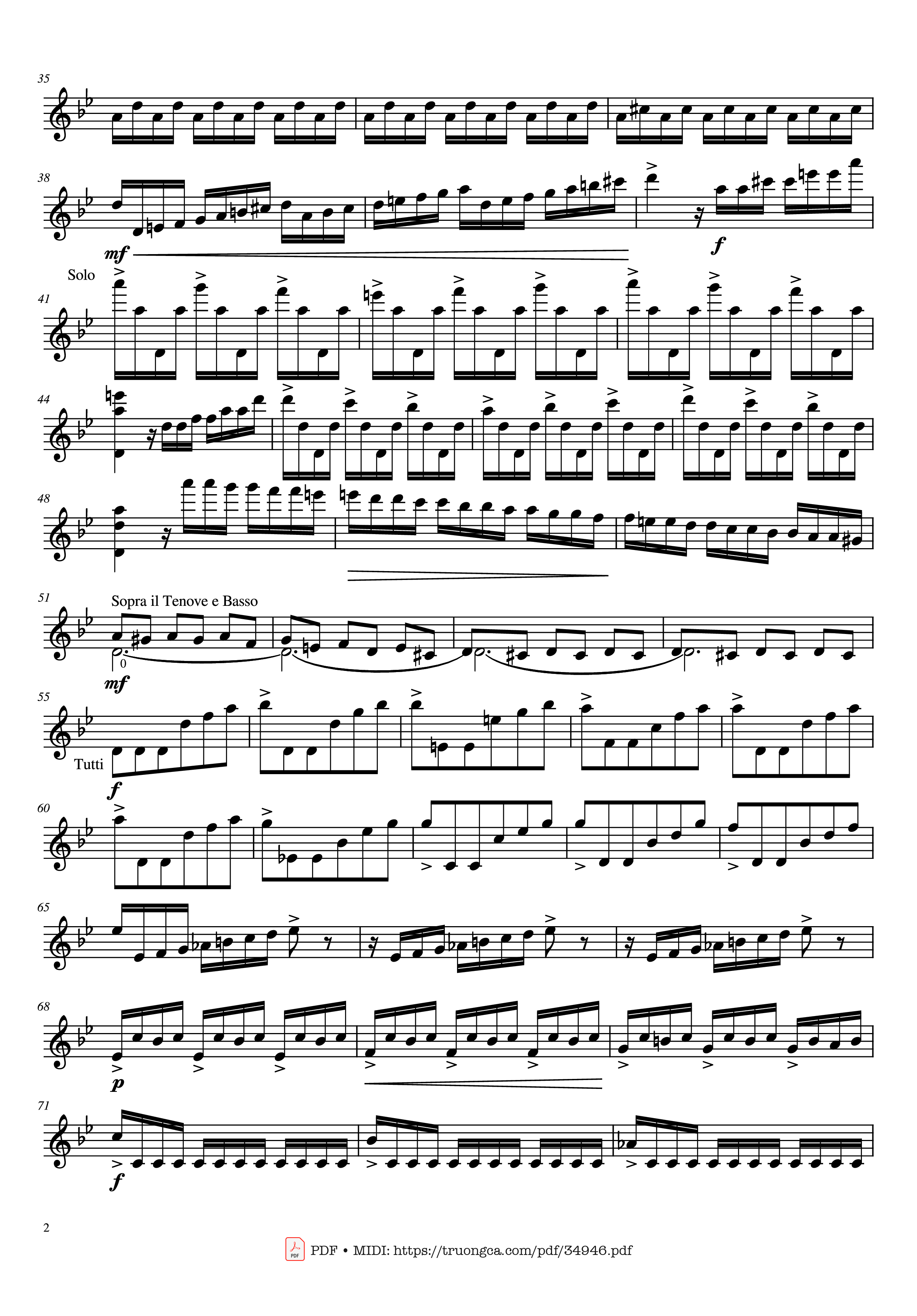 Page 2 of Sheet music PDF Violin Concerto in G minor, No. 2, Op. 8, RV 315 - Antonio Vivaldi