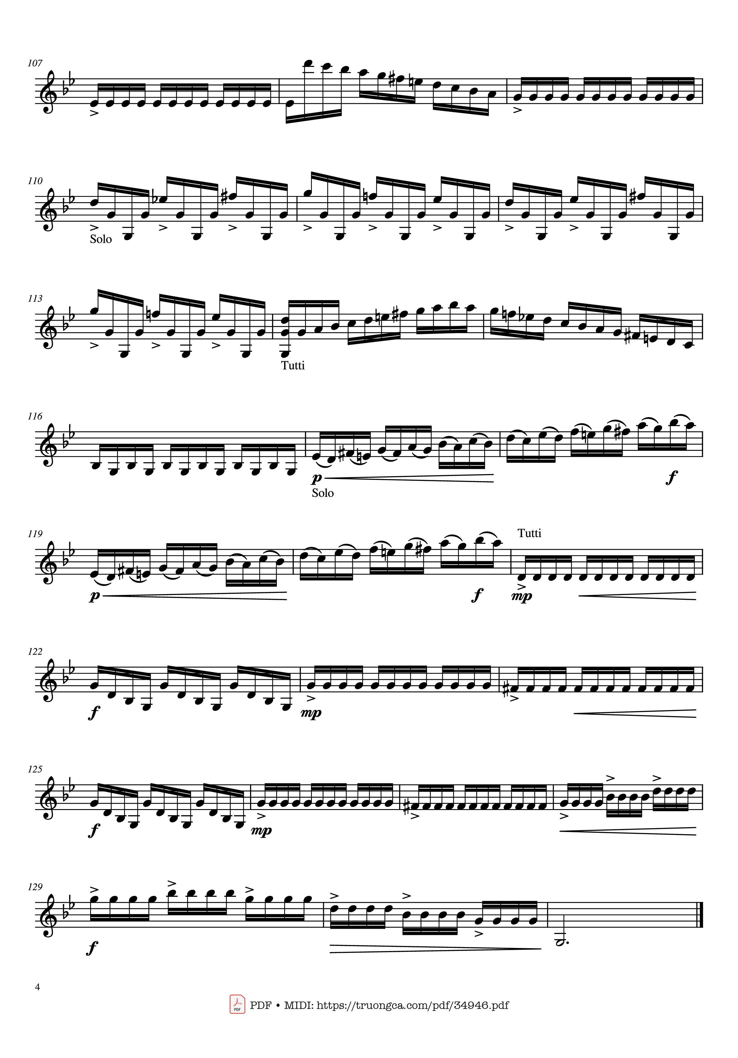 Page 4 of Sheet music PDF Violin Concerto in G minor, No. 2, Op. 8, RV 315 - Antonio Vivaldi