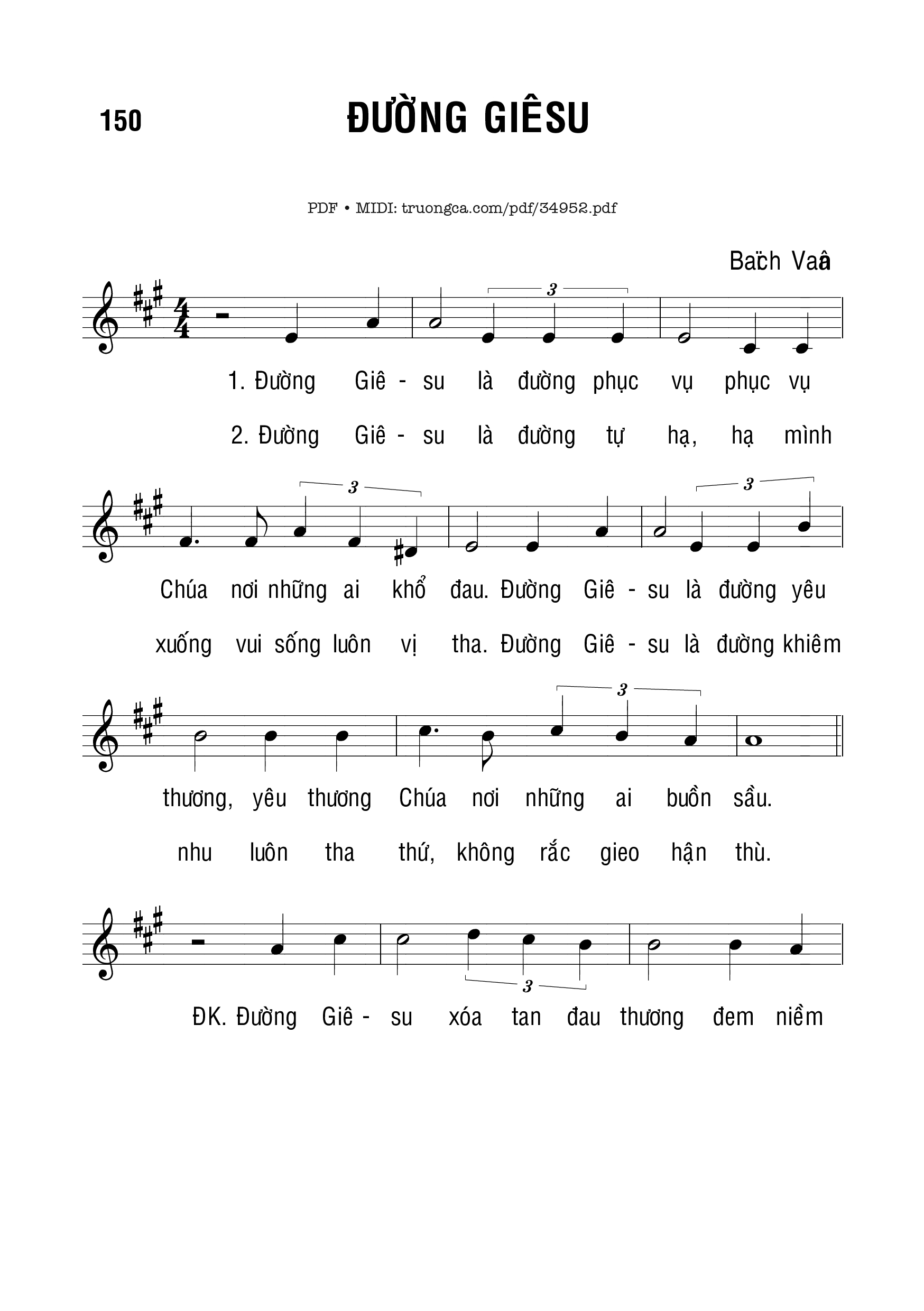 Đường Giêsu - Bạch Vân