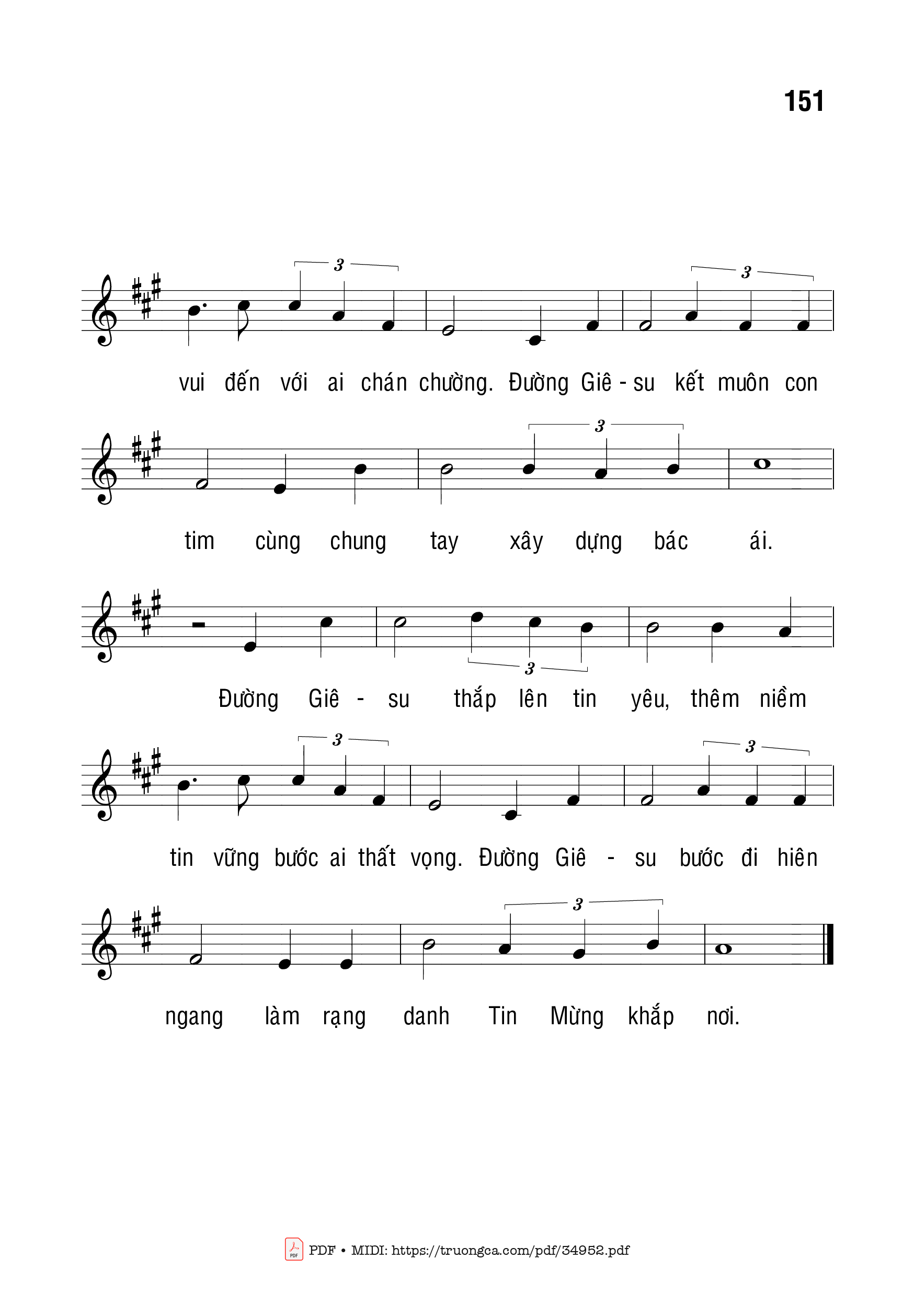 Page 2 of Sheet music PDF Đường Giêsu - Bạch Vân