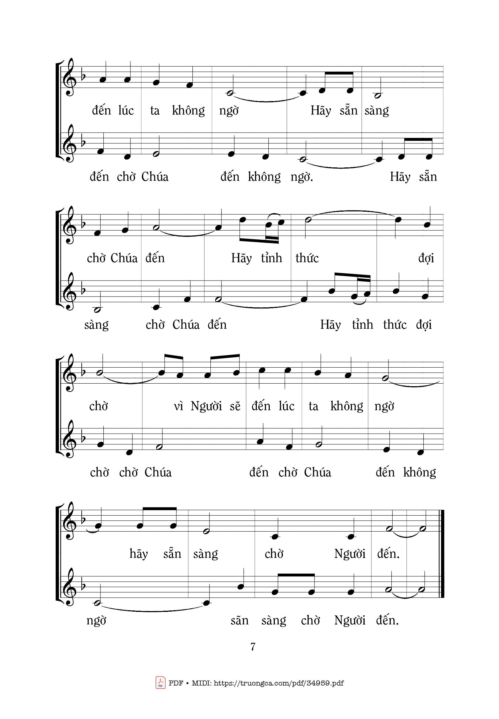 Page 2 of Sheet music PDF Hãy Tỉnh Thức 2 - Mi Trầm