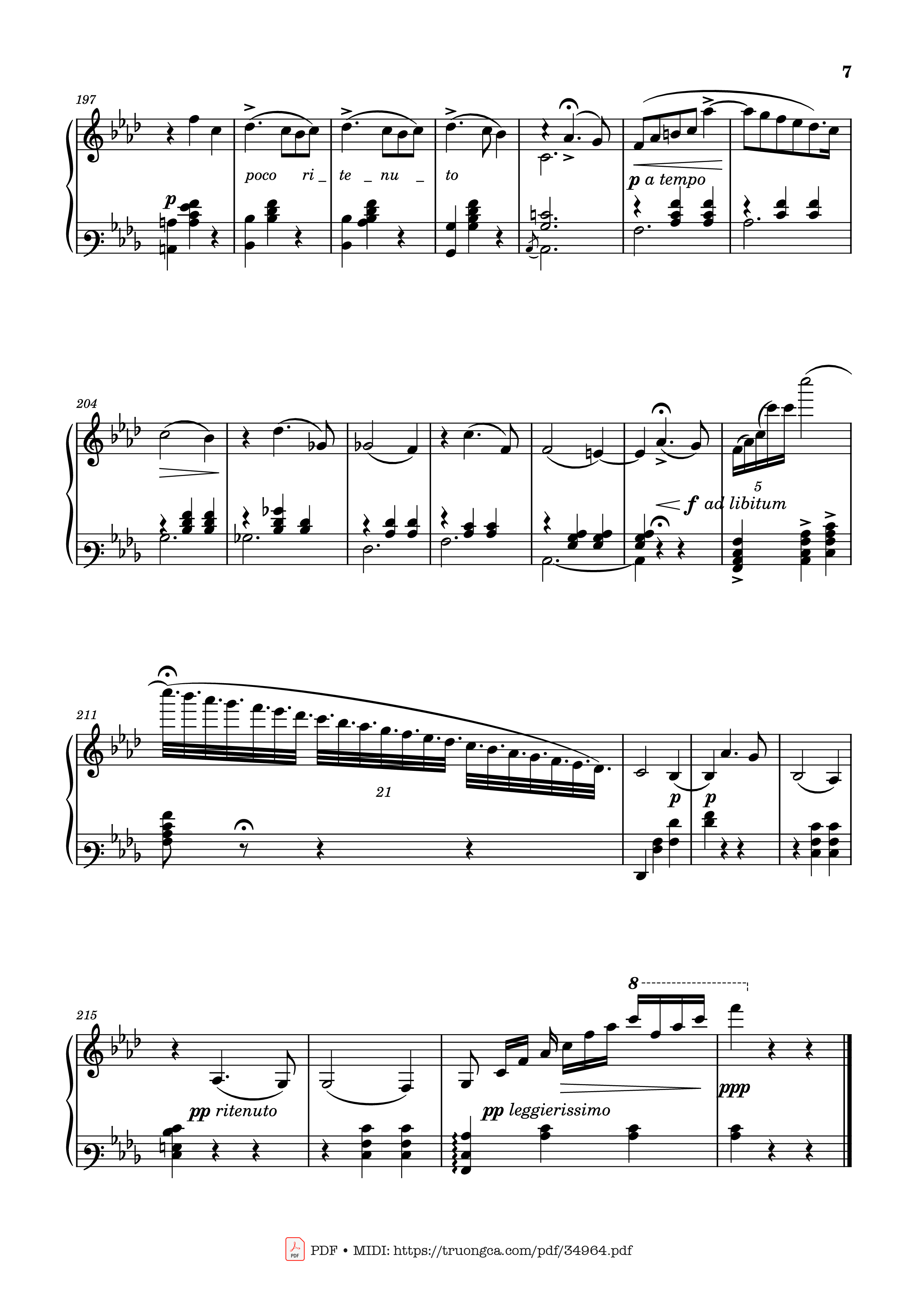 Page 7 of Sheet music PDF Piano Valse Sentimentale Piano, Tchaikovsky - Pyotr Ilyich Tchaikovsky