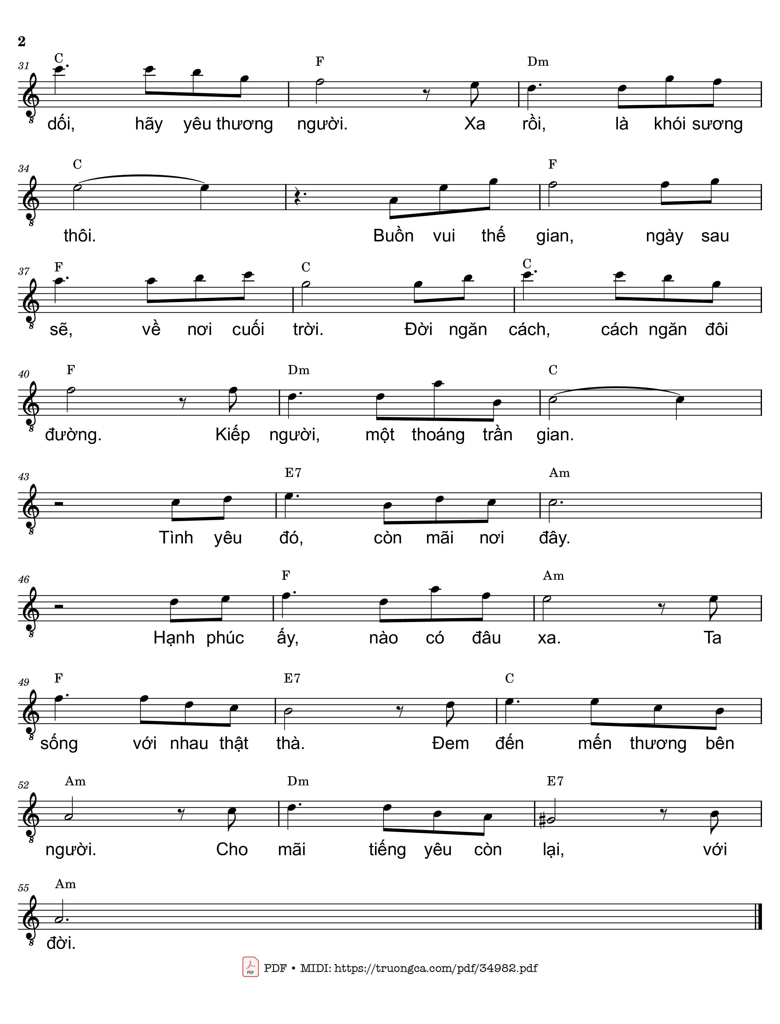 Page 2 of Sheet music PDF Đời người - Trần Liêu