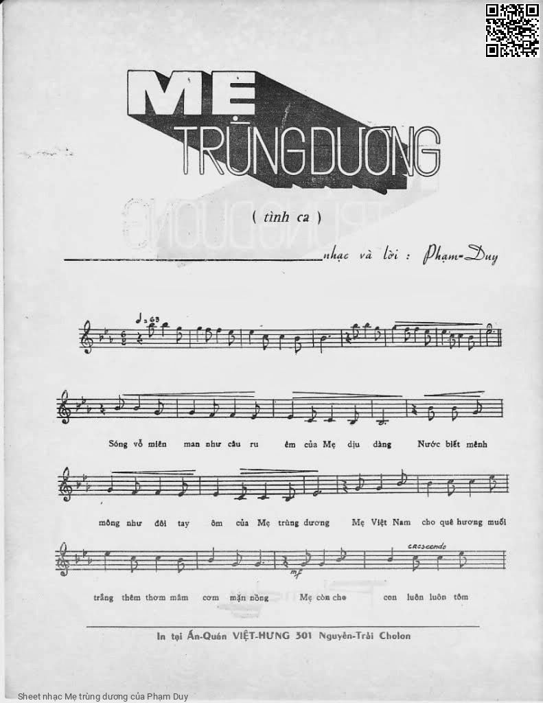 Page 2 of Sheet music PDF Mẹ trùng dương - Phạm Duy