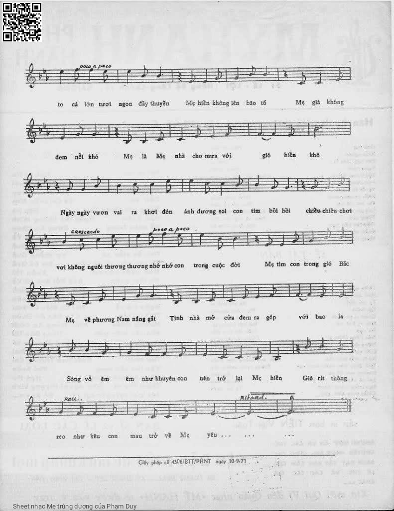 Page 3 of Sheet music PDF Mẹ trùng dương - Phạm Duy