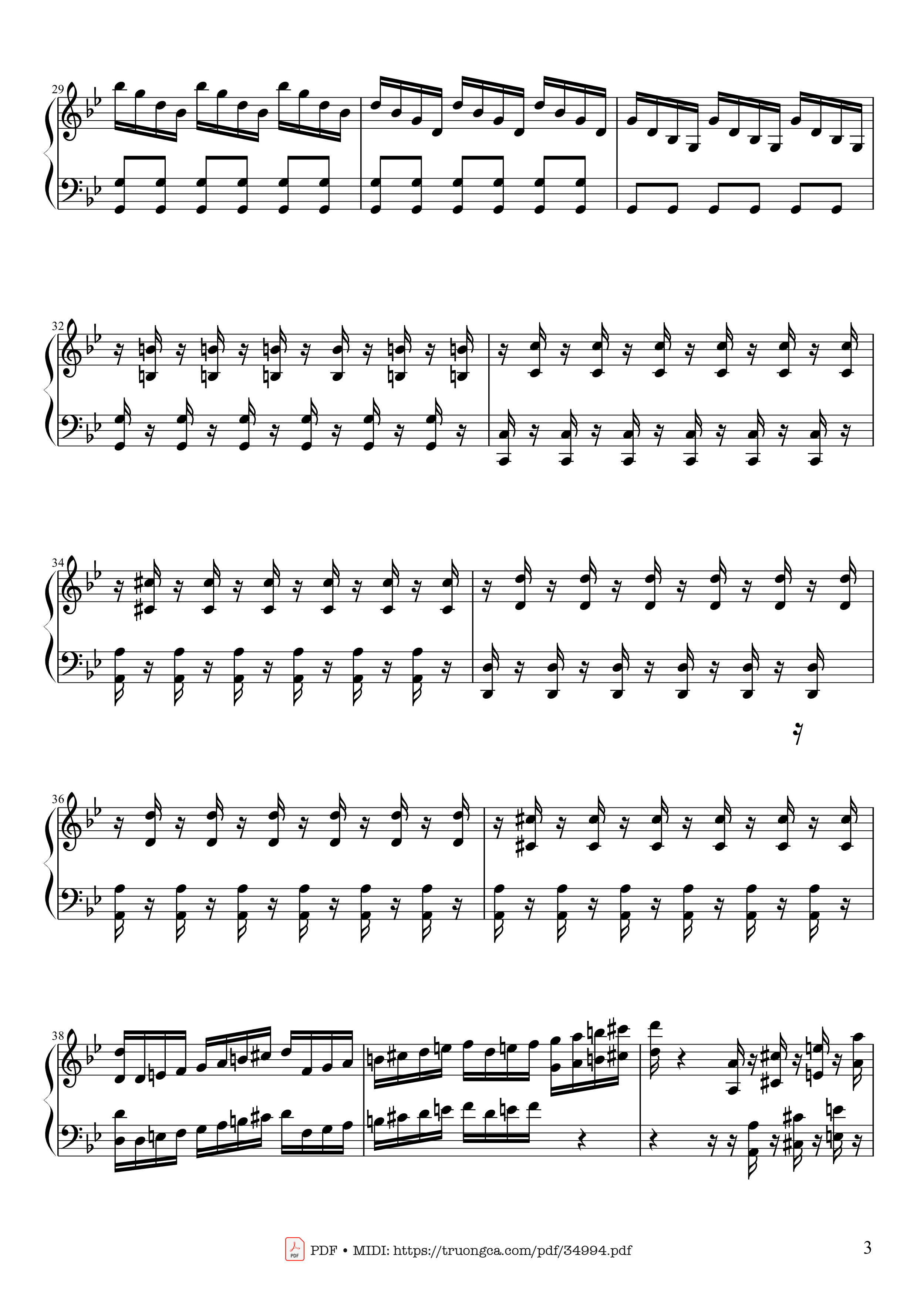 Page 3 of Sheet music PDF Piano Summer - Vivaldi - Presto Piano - Antonio Vivaldi
