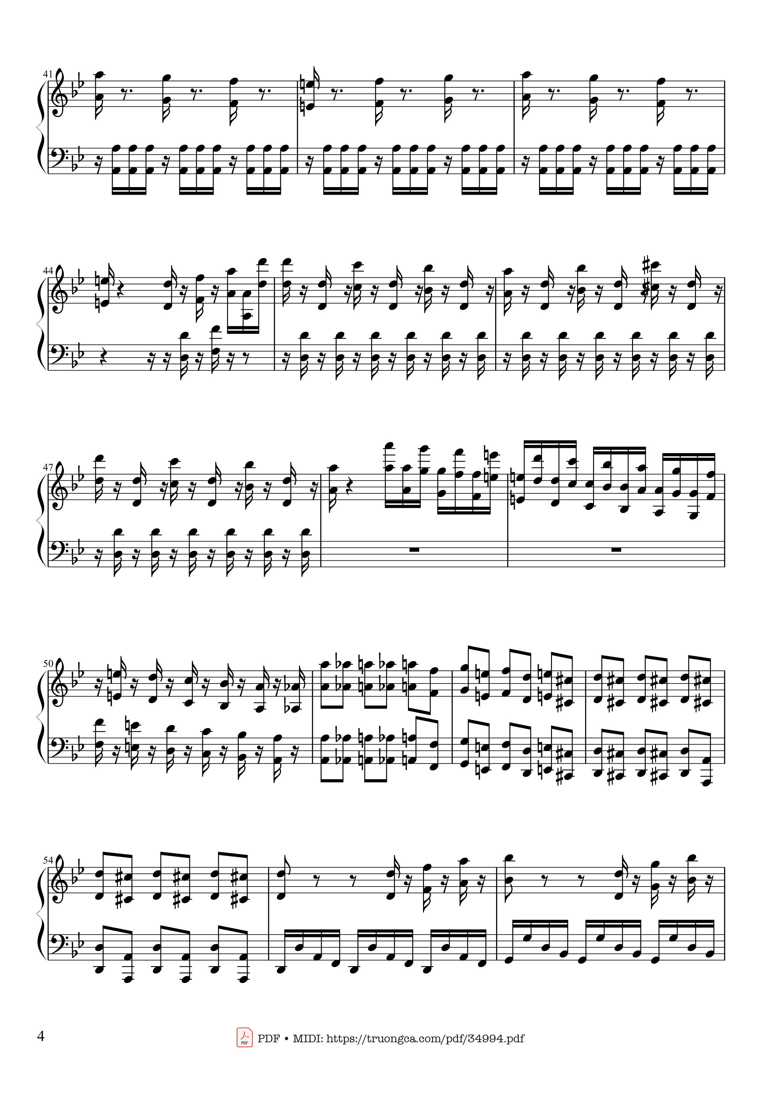 Page 4 of Sheet music PDF Piano Summer - Vivaldi - Presto Piano - Antonio Vivaldi