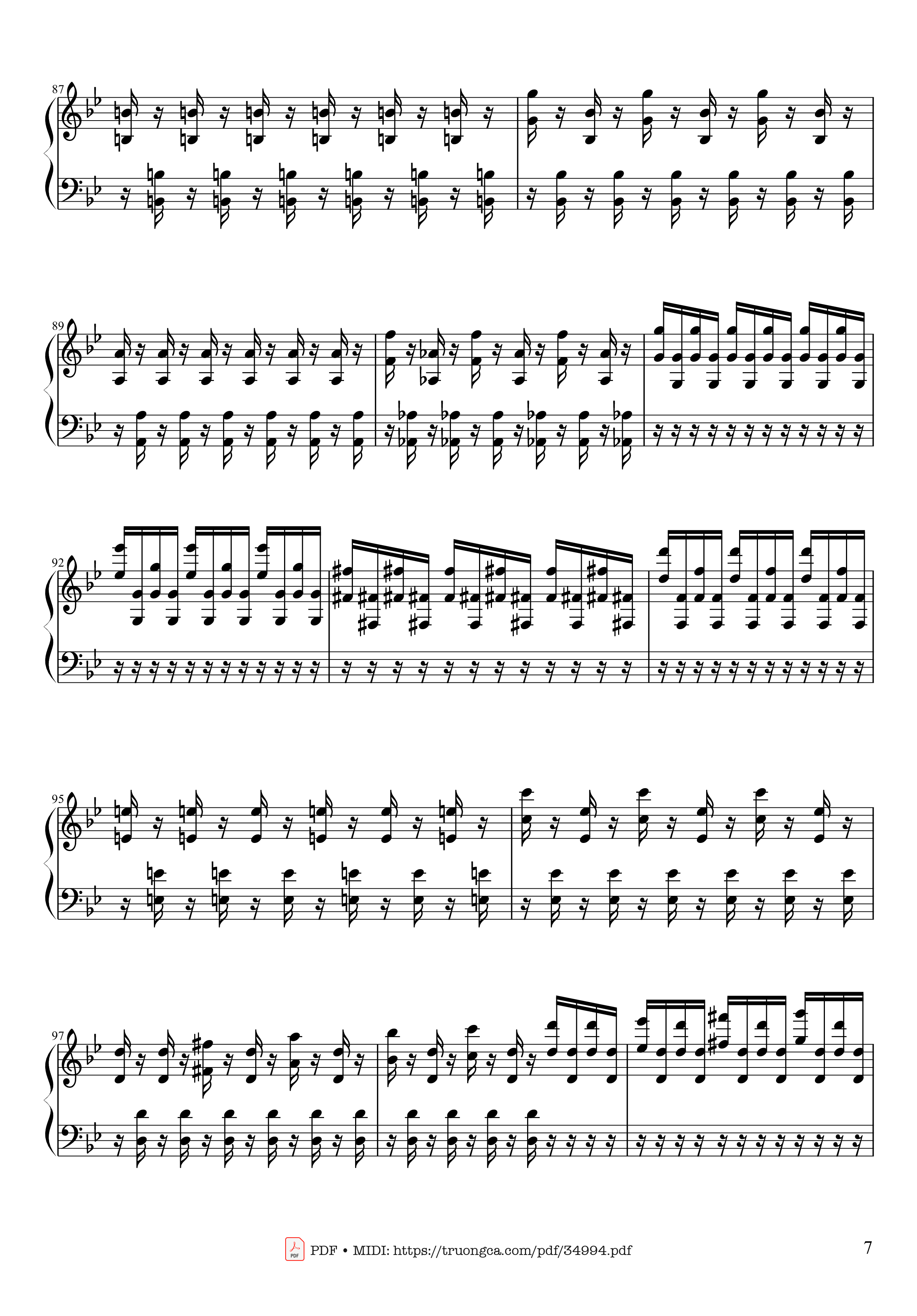 Page 7 of Sheet music PDF Piano Summer - Vivaldi - Presto Piano - Antonio Vivaldi