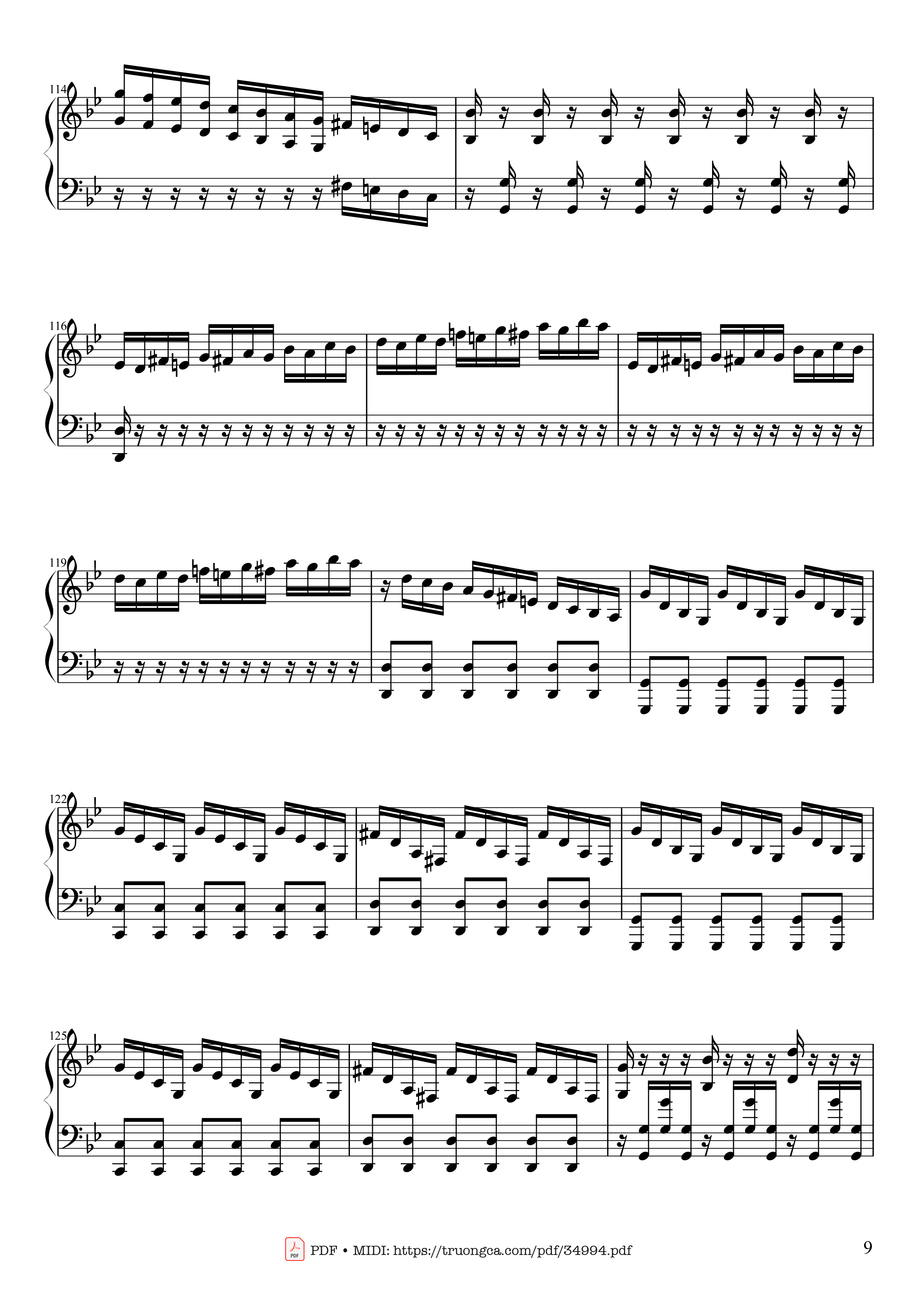 Page 9 of Sheet music PDF Piano Summer - Vivaldi - Presto Piano - Antonio Vivaldi