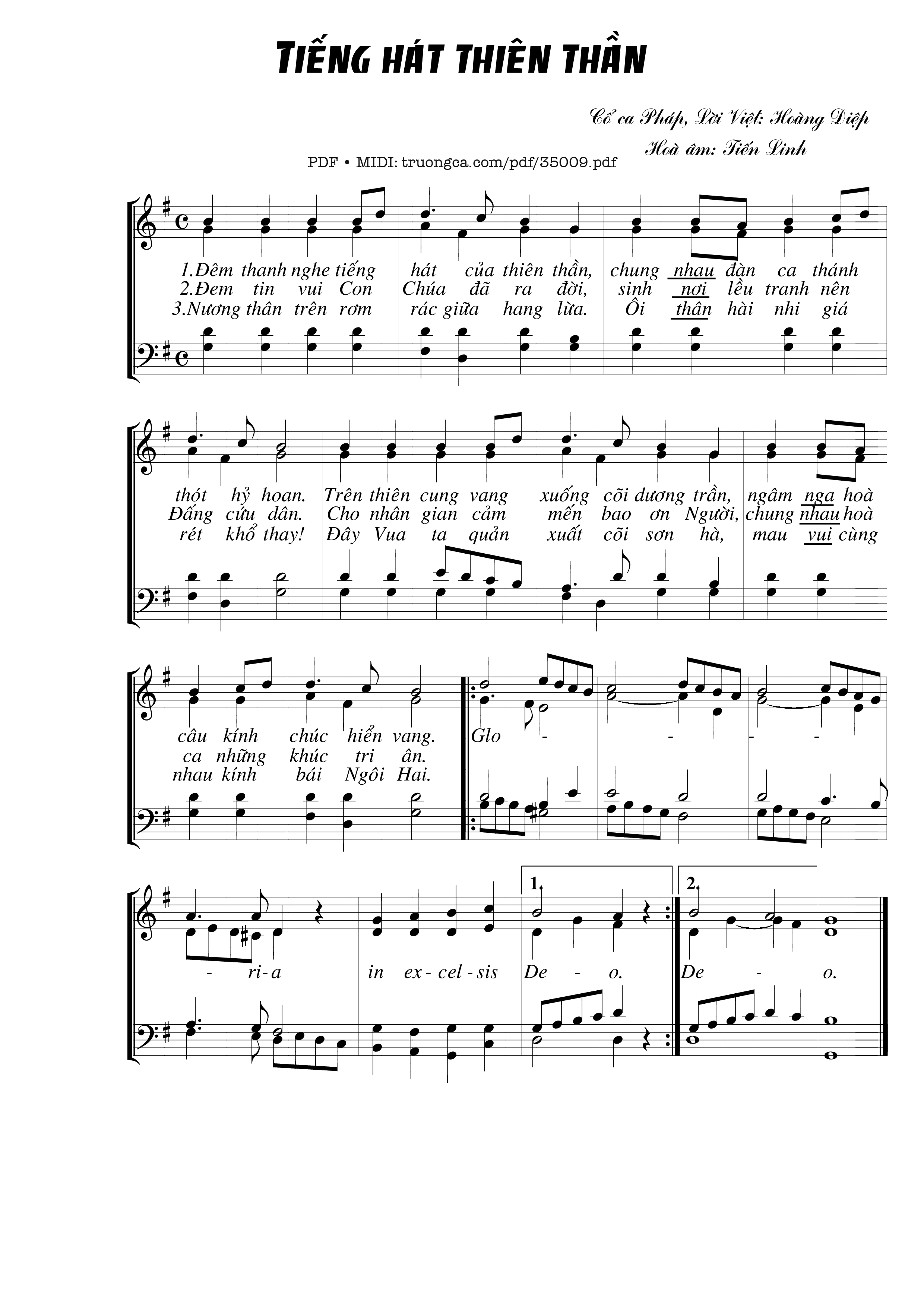 Sheet PDF of Tiếng Hát Thiên Thần (Bè STAB)