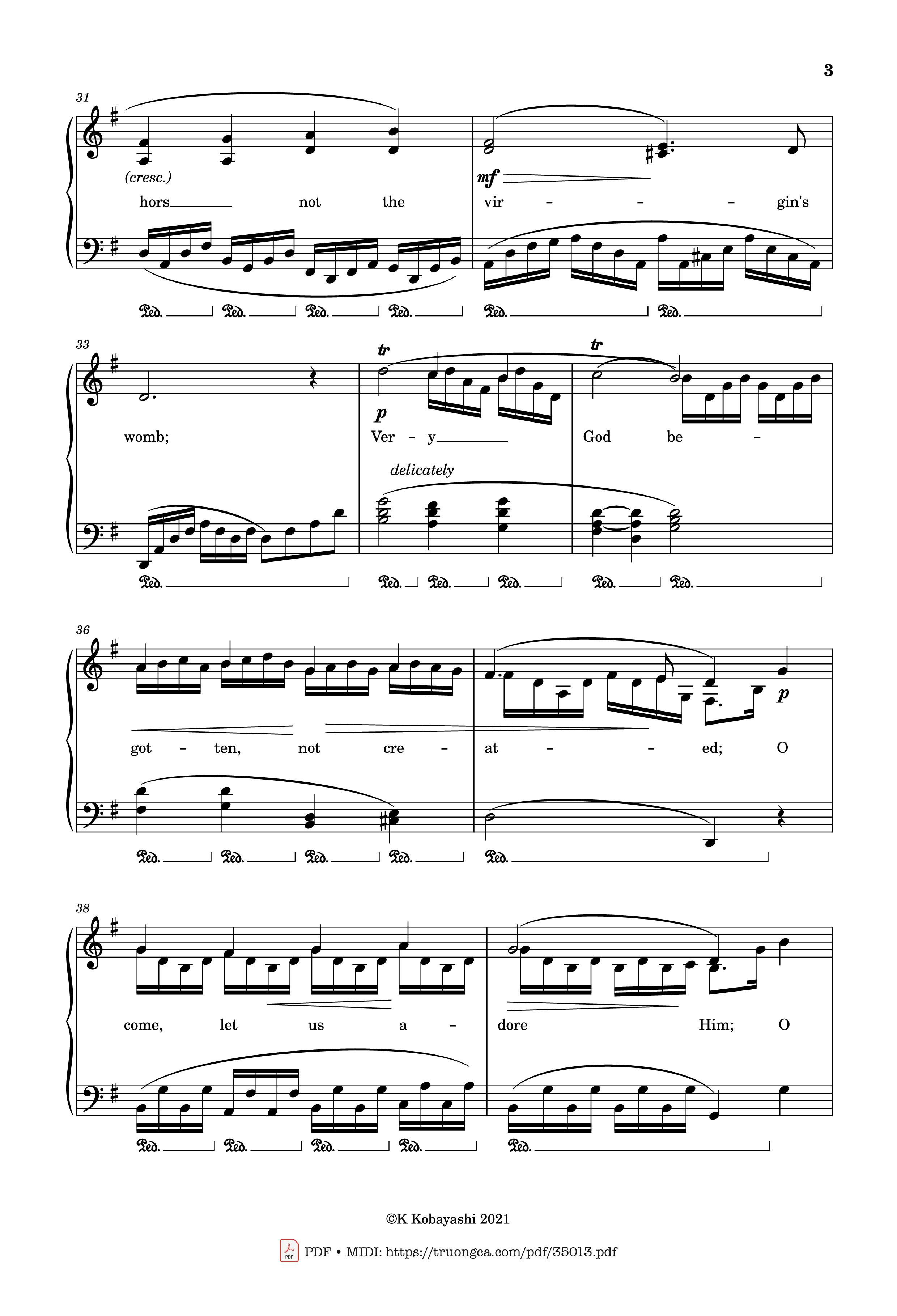 Page 3 of Sheet music PDF Piano O Come, All Ye Faithful (Adeste Fideles) Piano - John Francis Wade