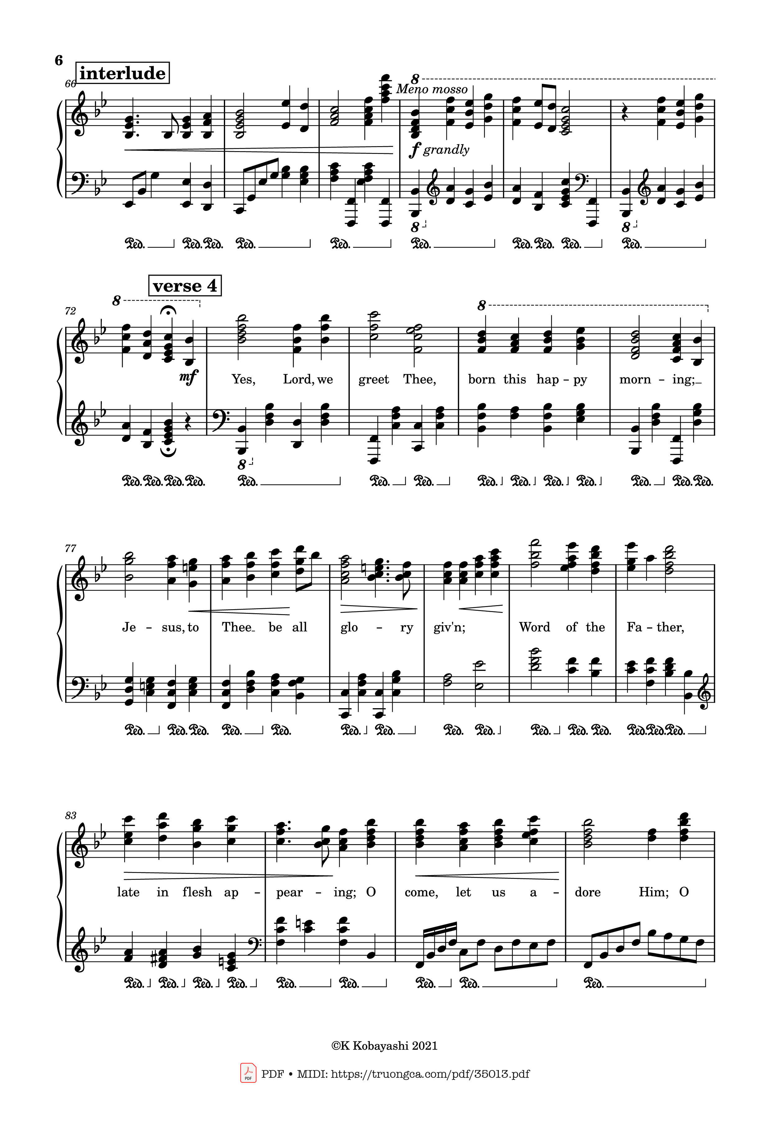 Page 6 of Sheet music PDF Piano O Come, All Ye Faithful (Adeste Fideles) Piano - John Francis Wade