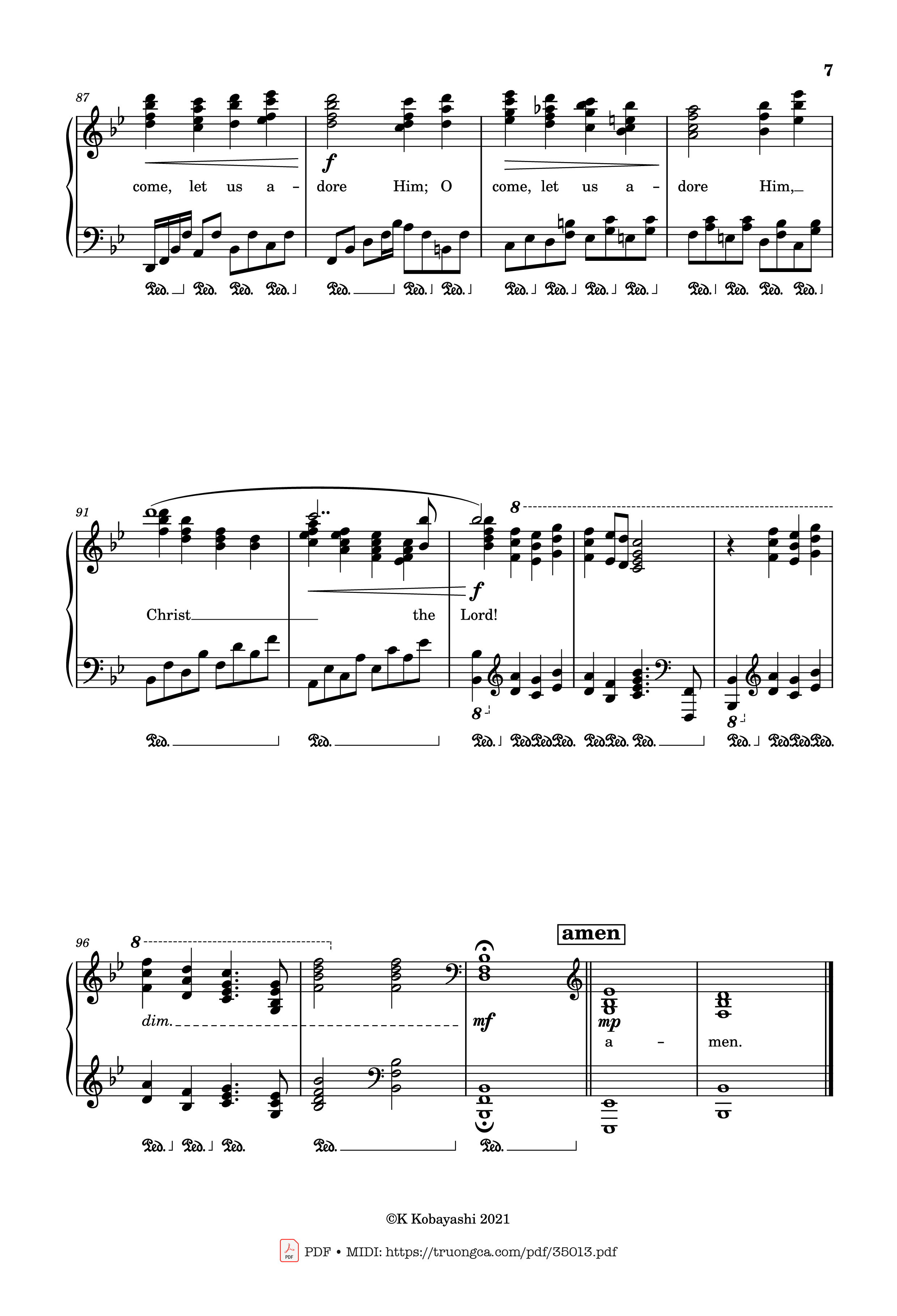 Page 7 of Sheet music PDF Piano O Come, All Ye Faithful (Adeste Fideles) Piano - John Francis Wade