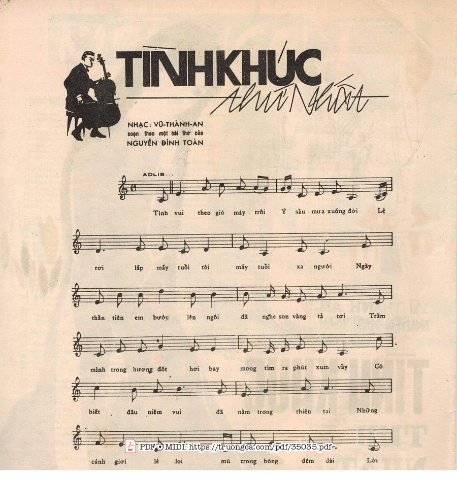 Sheet PDF of Tình Khúc Thứ Nhất