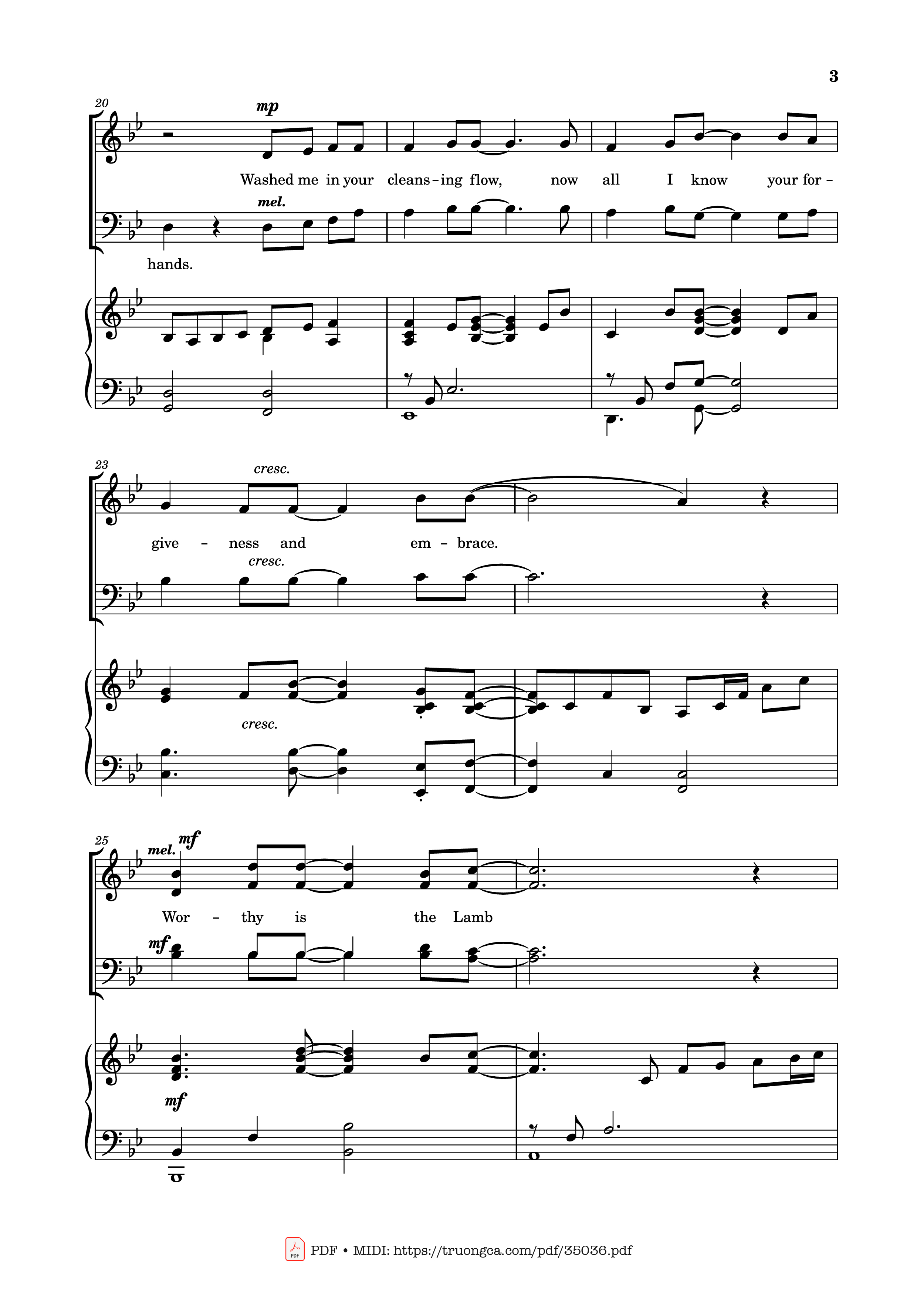 Page 3 of Sheet music PDF Piano Worthy is the Lamb Piano - DARLENE ZSCHECH