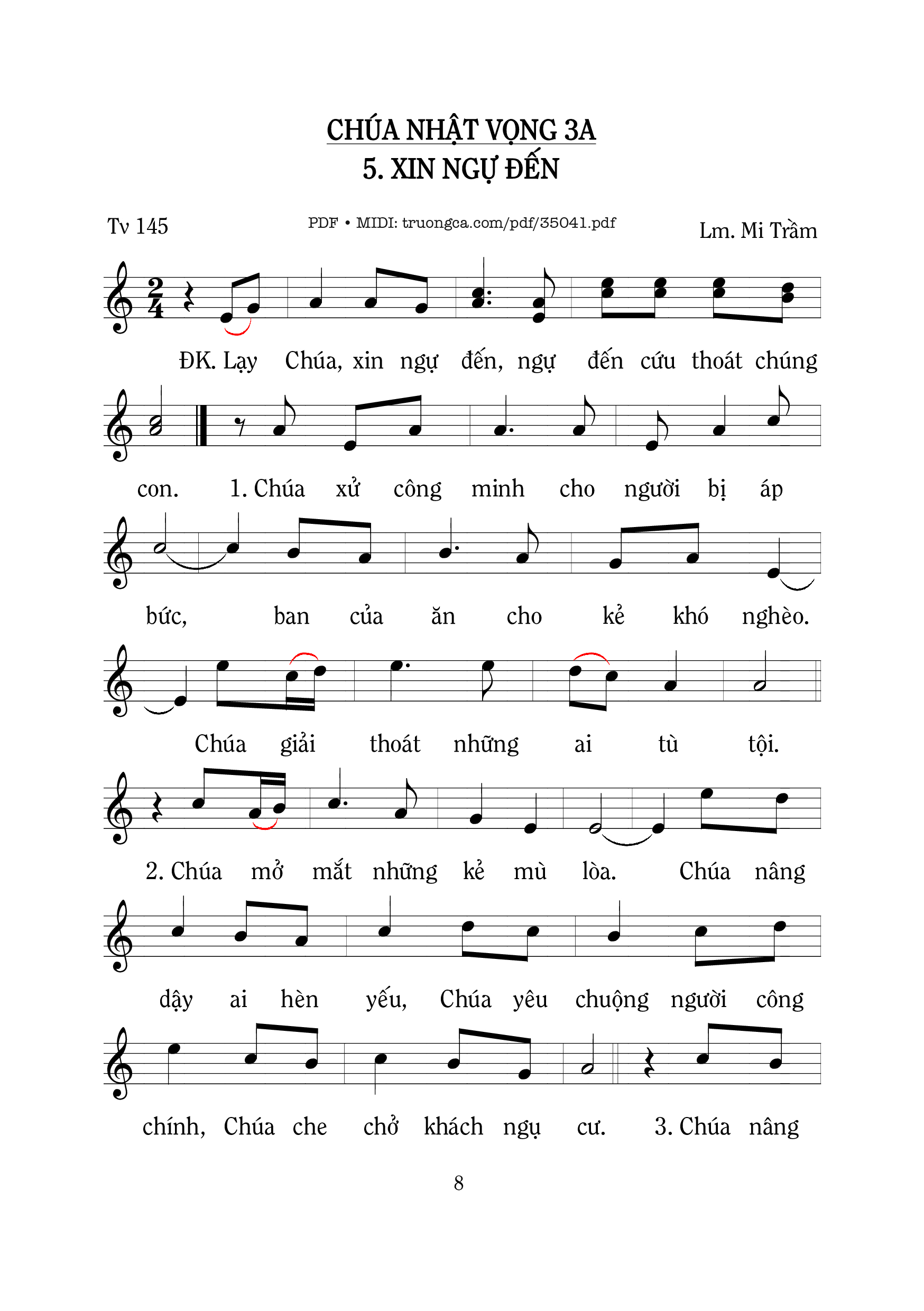 Thánh Vịnh 145, Xin Ngự Đến