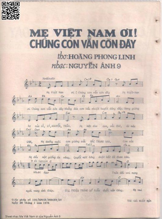 Page 2 of Sheet music PDF Mẹ Việt Nam ơi - Nguyễn Ánh 9