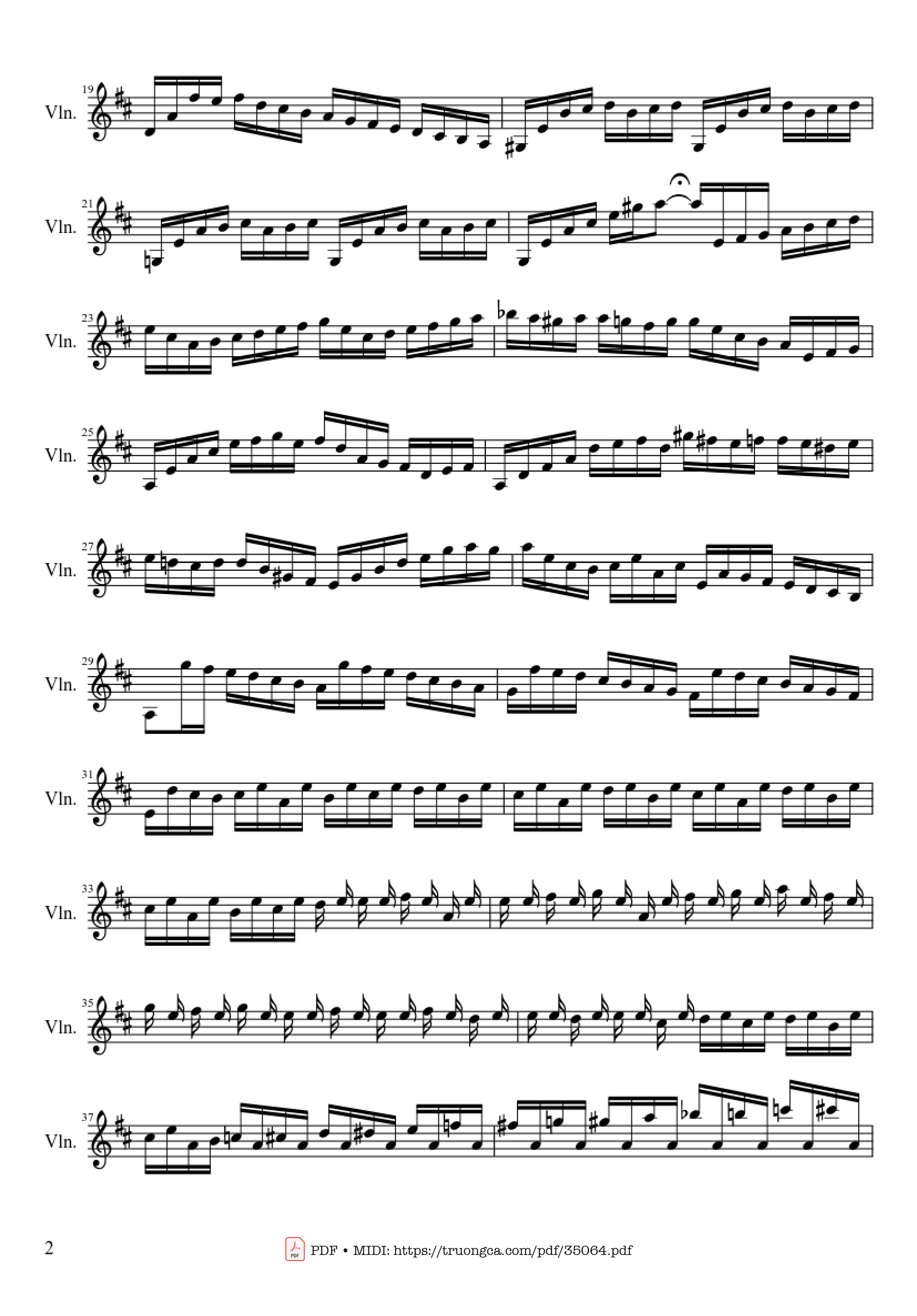 Page 2 of Sheet music PDF Bach Cello Suite No. 1 For Violin - J.S. Bach