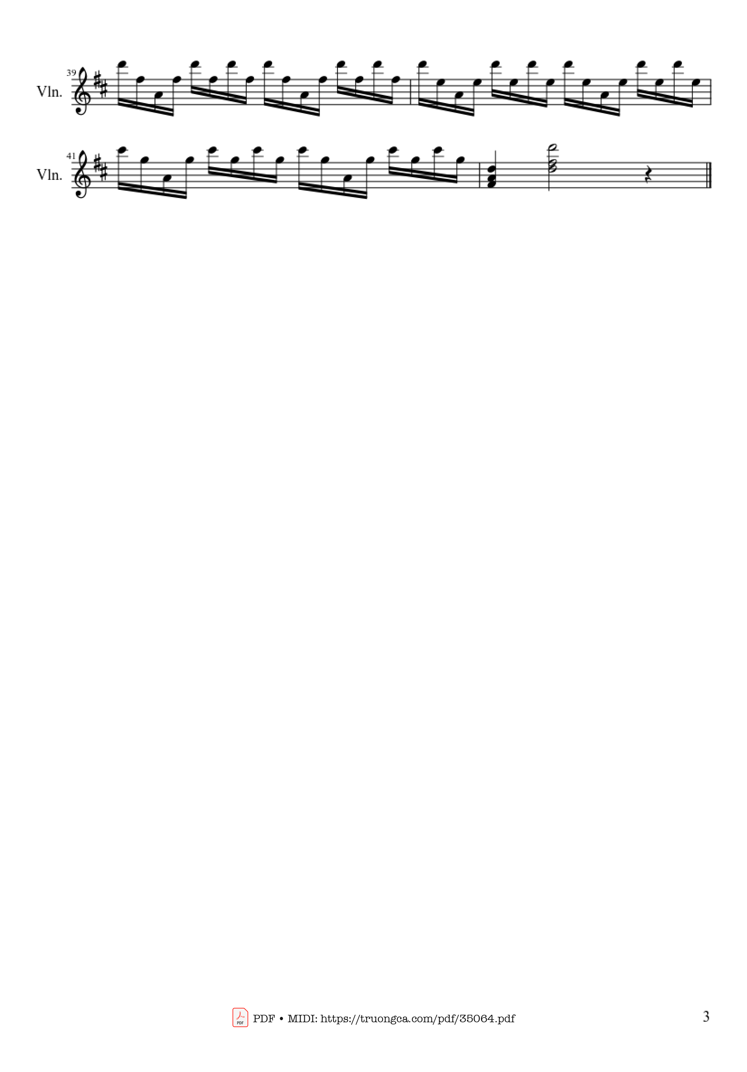 Page 3 of Sheet music PDF Bach Cello Suite No. 1 For Violin - J.S. Bach