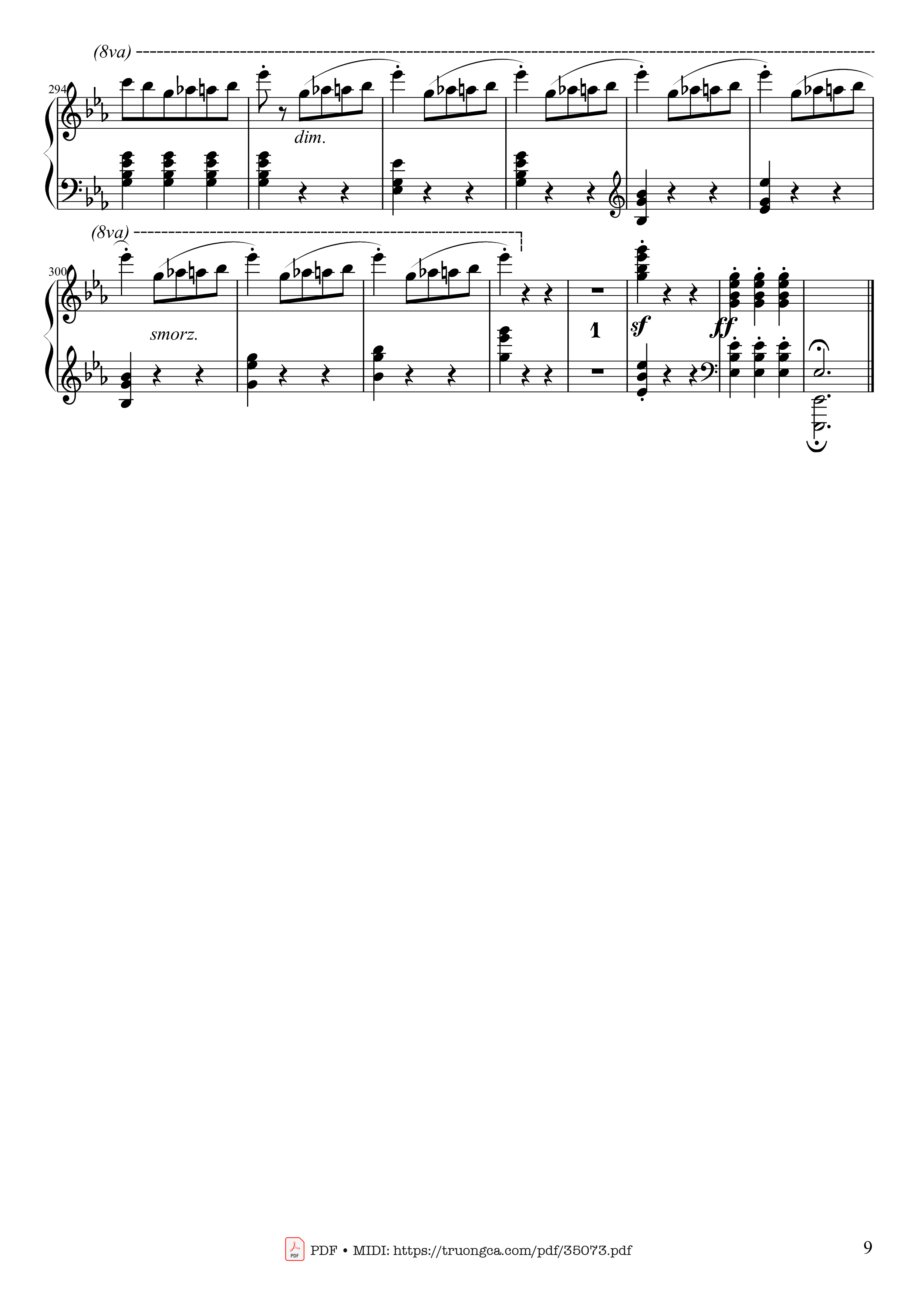 Page 9 of Sheet music PDF Piano Waltz in E♭ Major, Grande Valse brillante Piano - Frédéric François Chopin