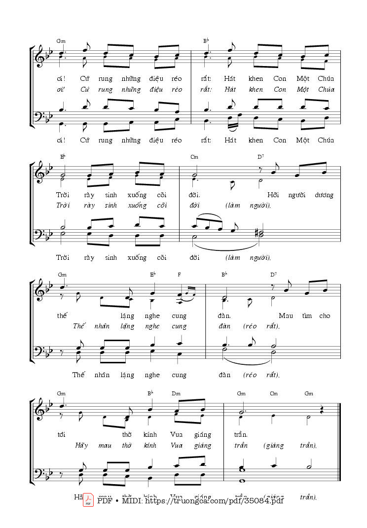 Page 2 of Sheet music PDF Cao cung lên - Nguyễn Khắc Xuyên