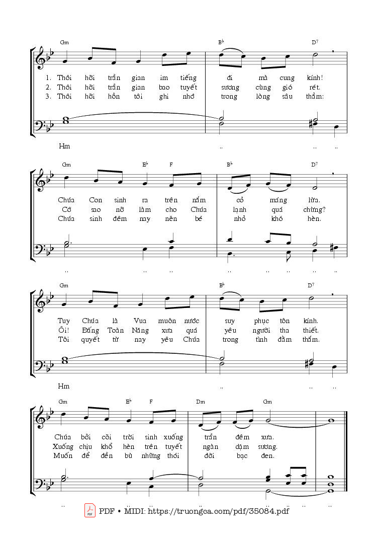 Page 3 of Sheet music PDF Cao cung lên - Nguyễn Khắc Xuyên