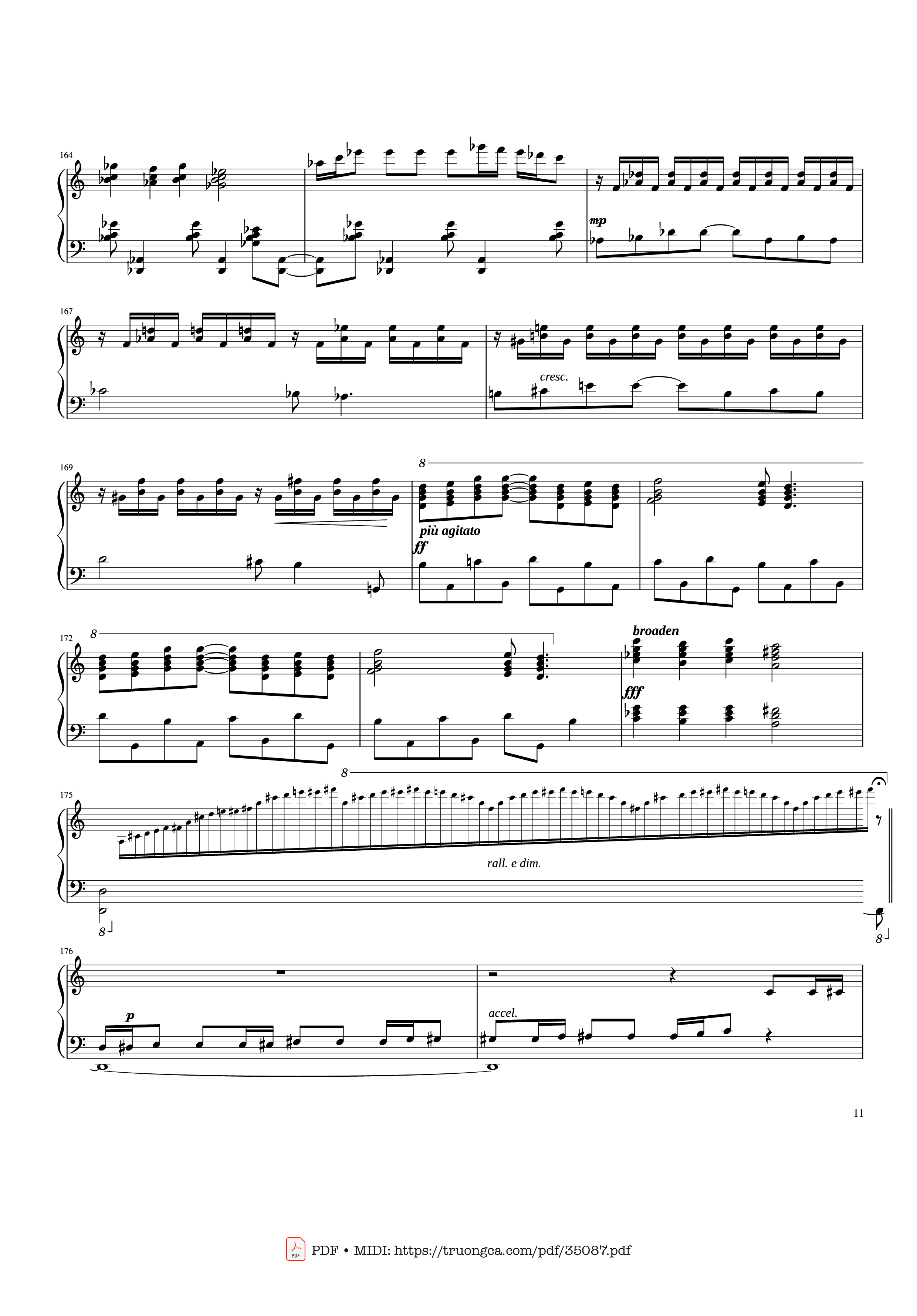 Page 11 of Sheet music PDF Piano Rhapsody in Blue Piano - George Gershwin