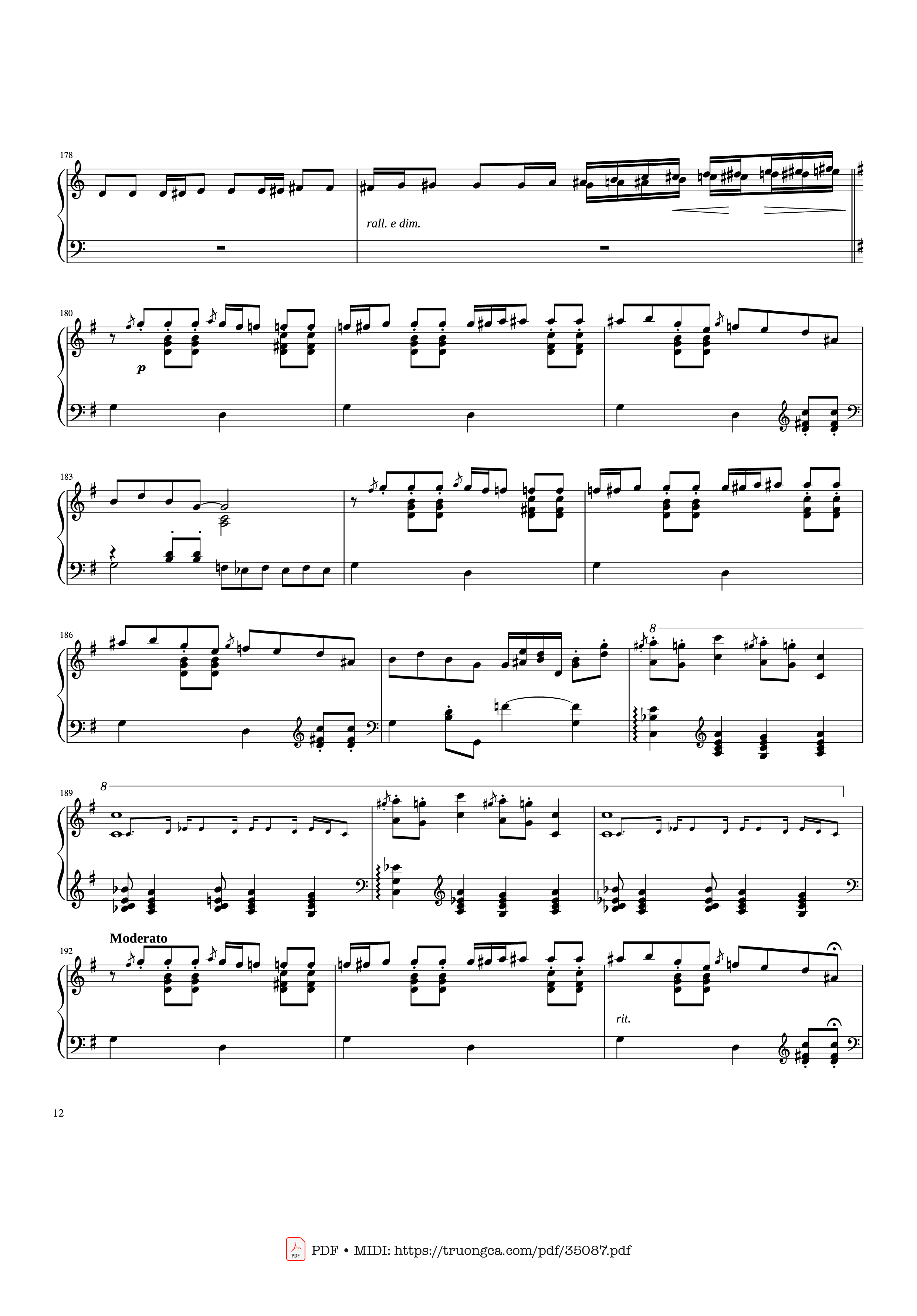 Page 12 of Sheet music PDF Piano Rhapsody in Blue Piano - George Gershwin