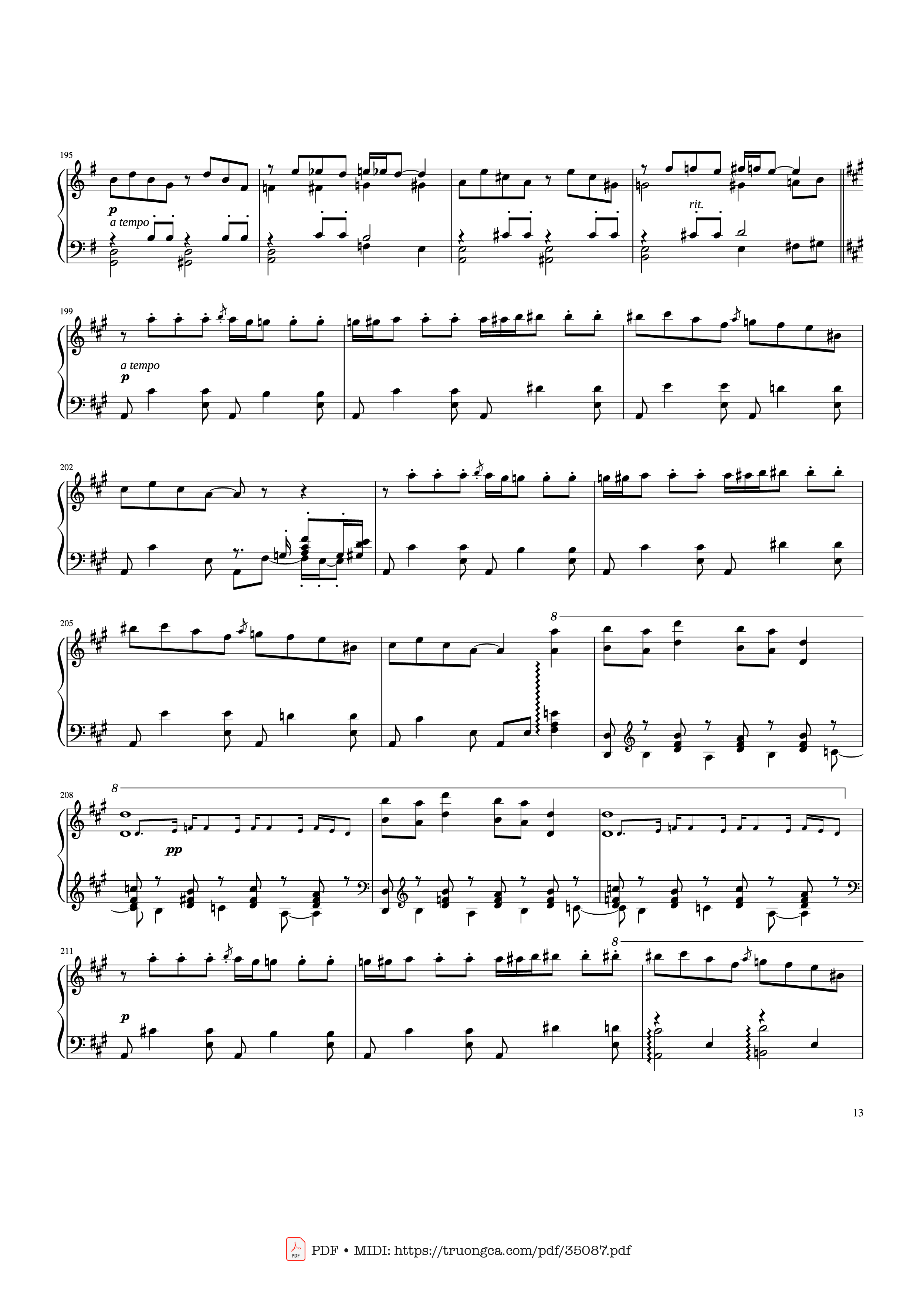 Page 13 of Sheet music PDF Piano Rhapsody in Blue Piano - George Gershwin