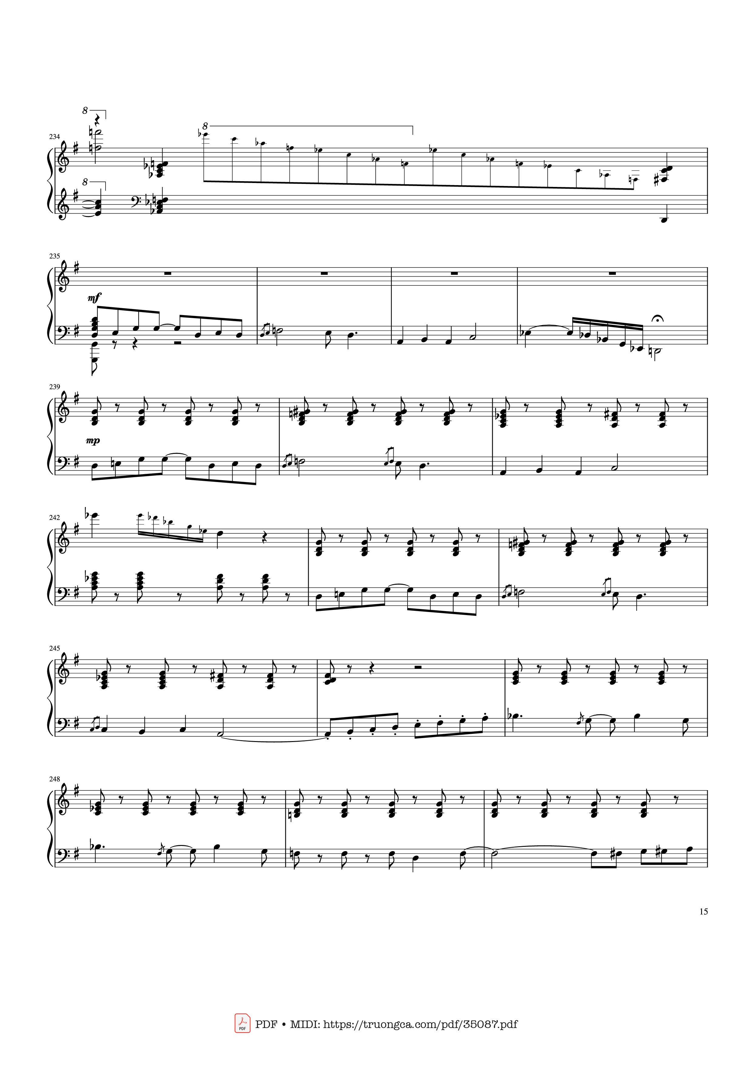 Page 15 of Sheet music PDF Piano Rhapsody in Blue Piano - George Gershwin
