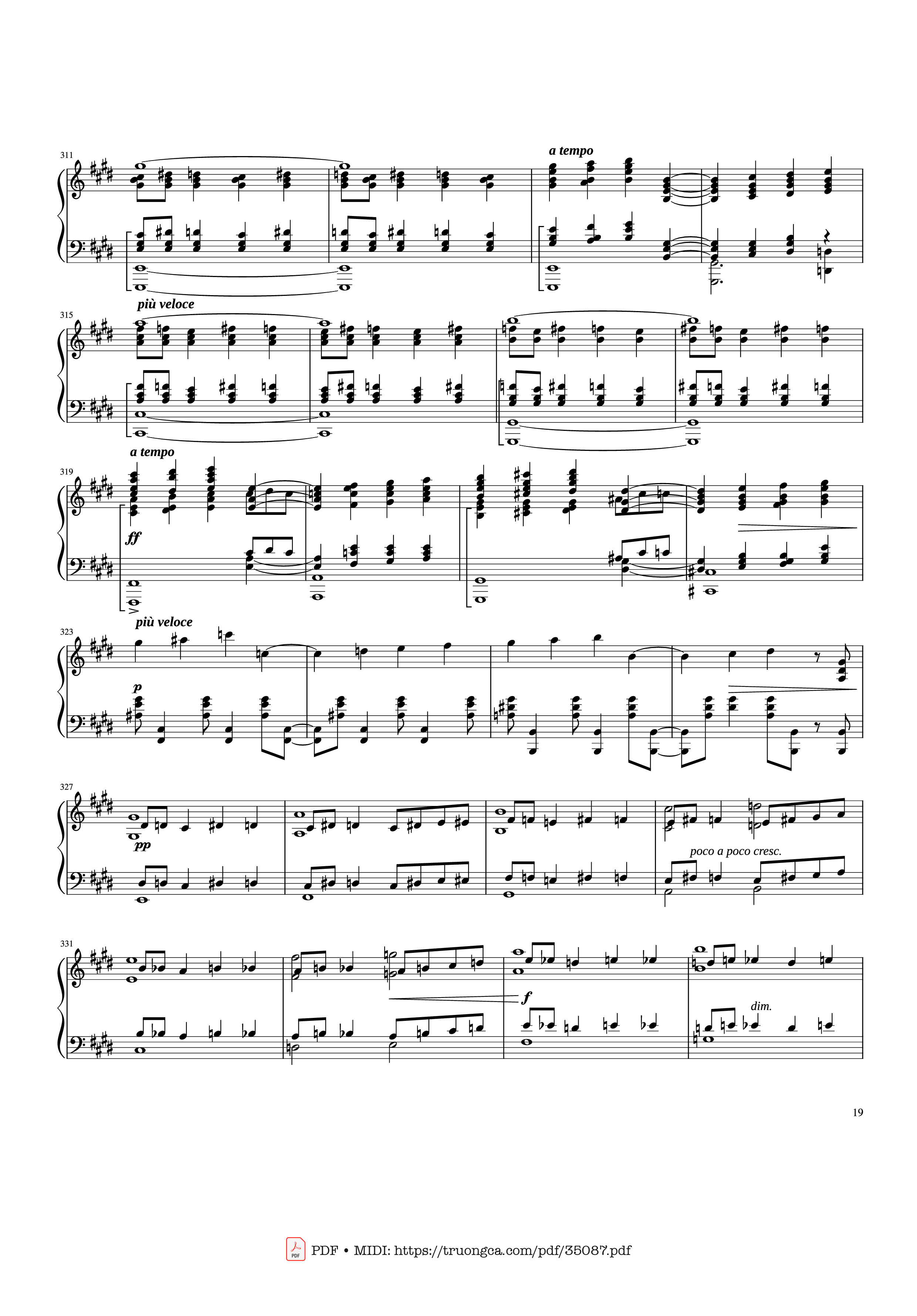 Page 19 of Sheet music PDF Piano Rhapsody in Blue Piano - George Gershwin