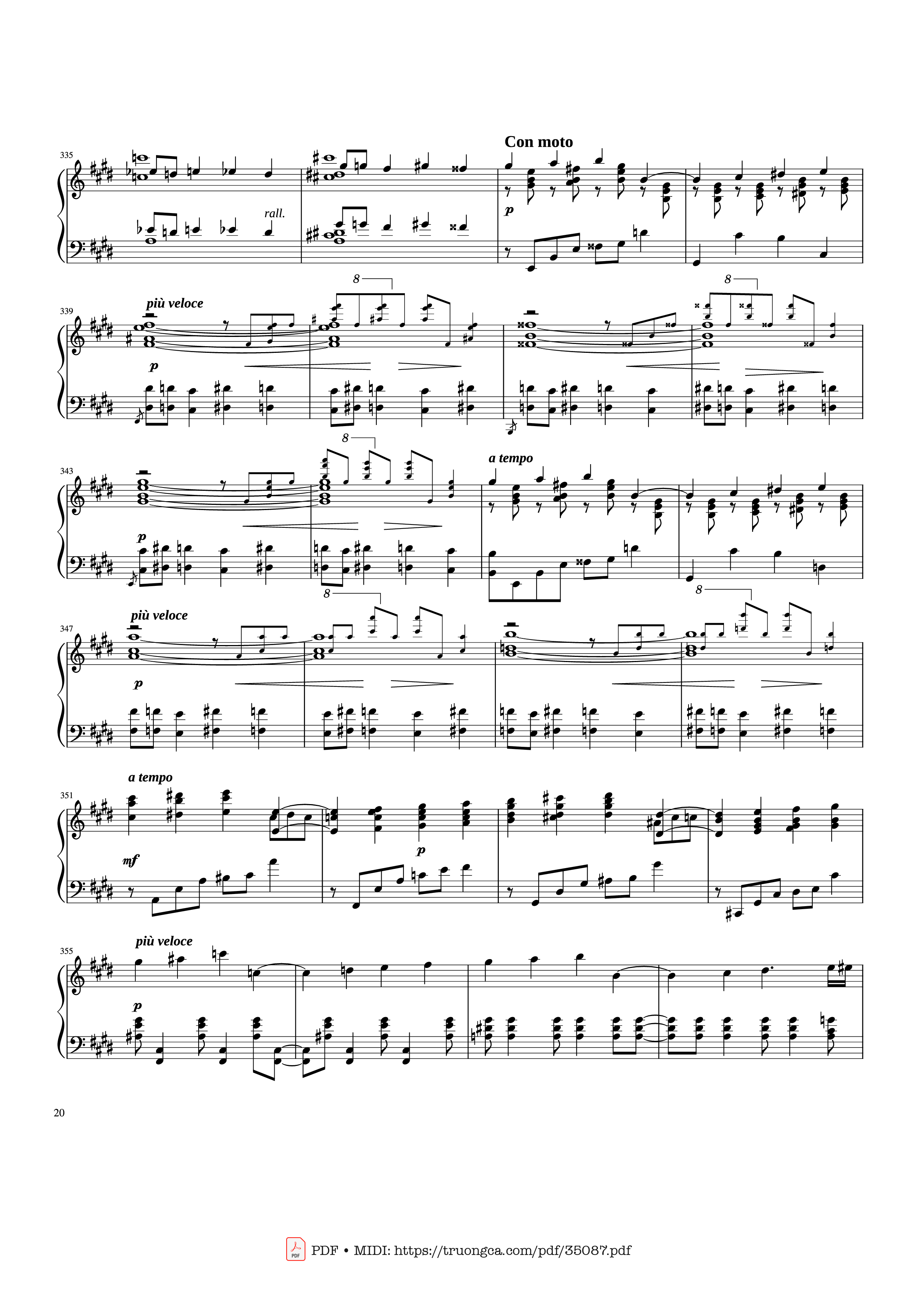 Page 20 of Sheet music PDF Piano Rhapsody in Blue Piano - George Gershwin