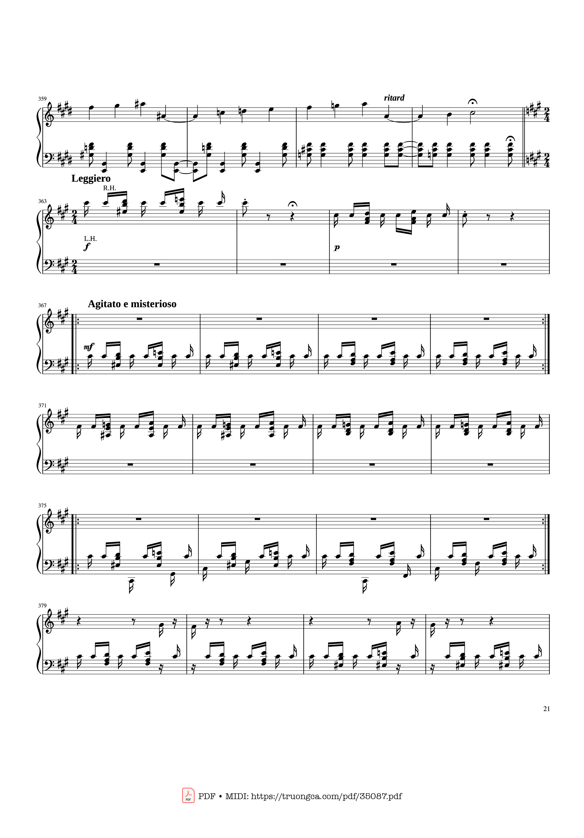 Page 21 of Sheet music PDF Piano Rhapsody in Blue Piano - George Gershwin
