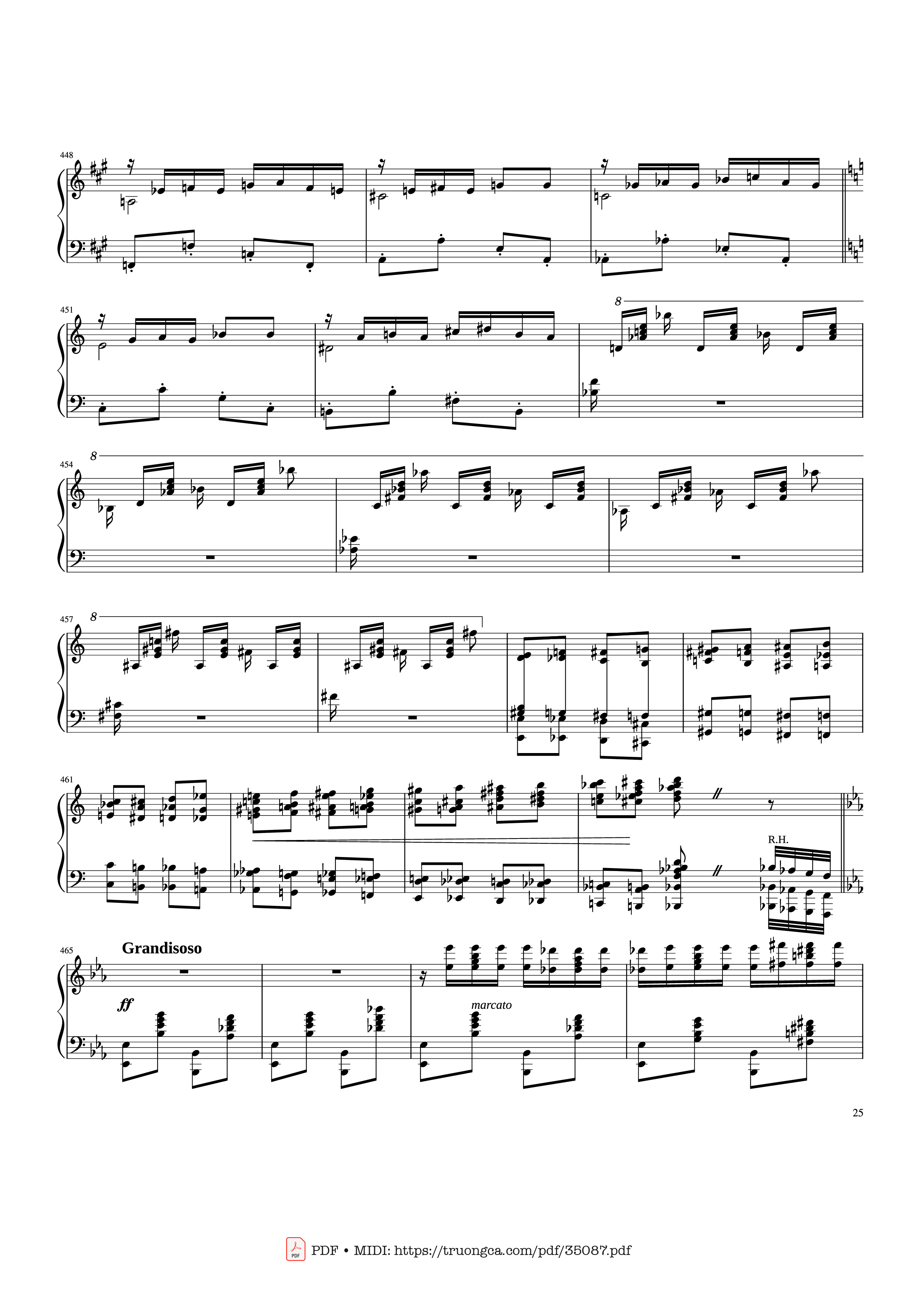 Page 25 of Sheet music PDF Piano Rhapsody in Blue Piano - George Gershwin