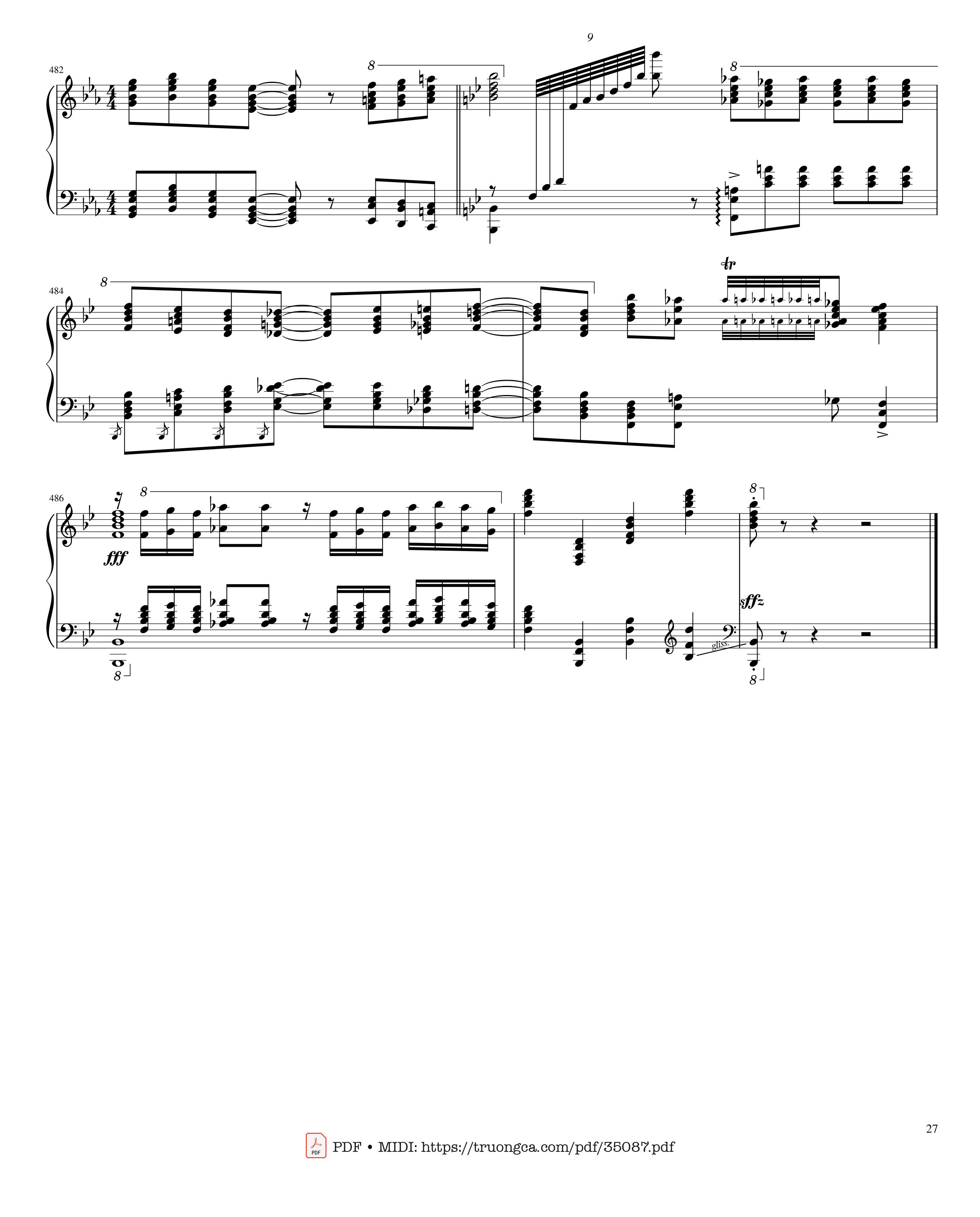 Page 27 of Sheet music PDF Piano Rhapsody in Blue Piano - George Gershwin