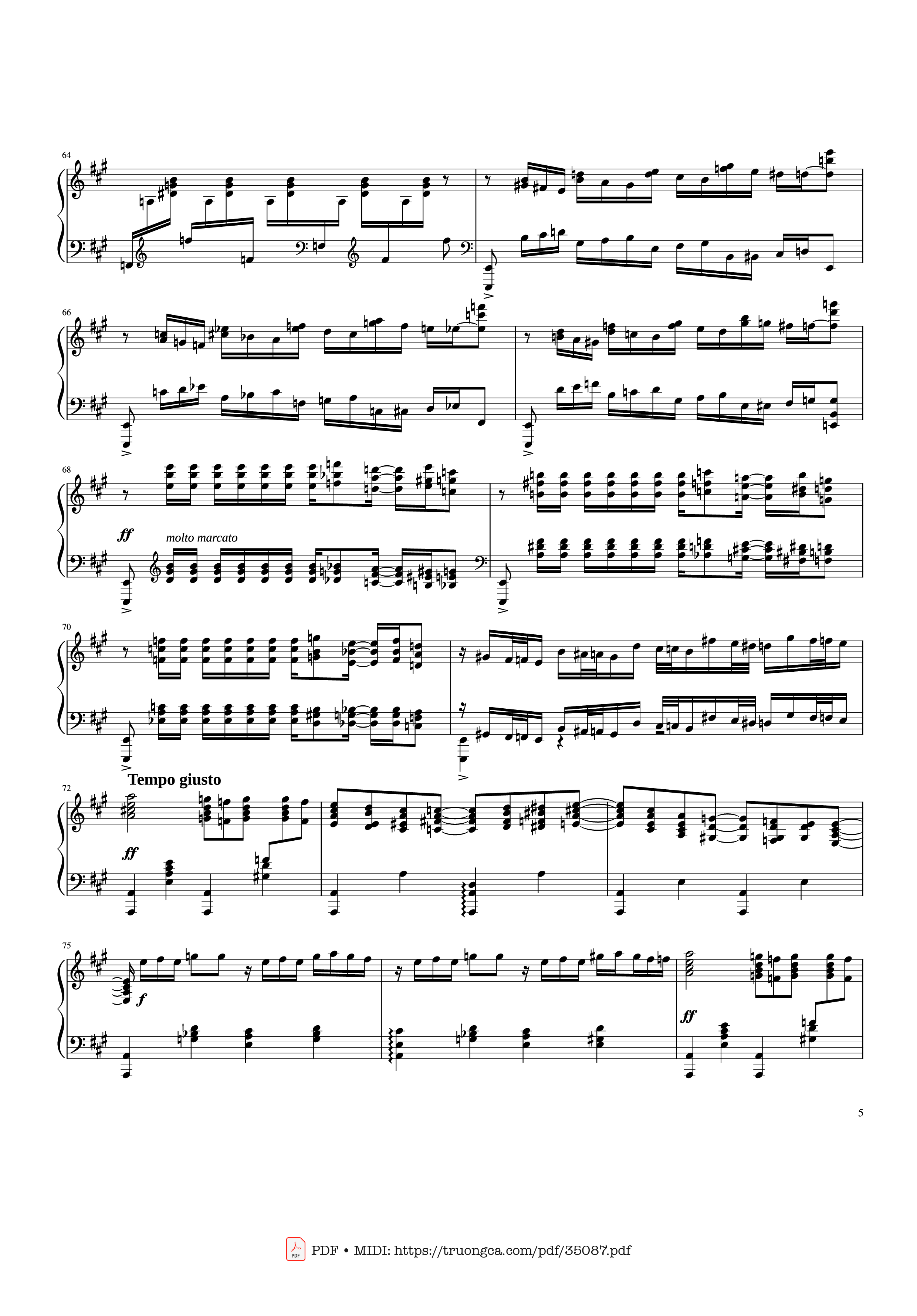 Page 5 of Sheet music PDF Piano Rhapsody in Blue Piano - George Gershwin